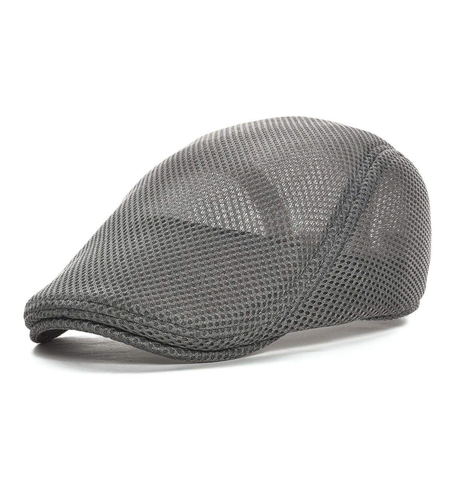 VOBOOM Men's Breathable Mesh Summer Hat Newsboy Beret Ivy Cap - Grey - Buy Online on GoSupps.com
