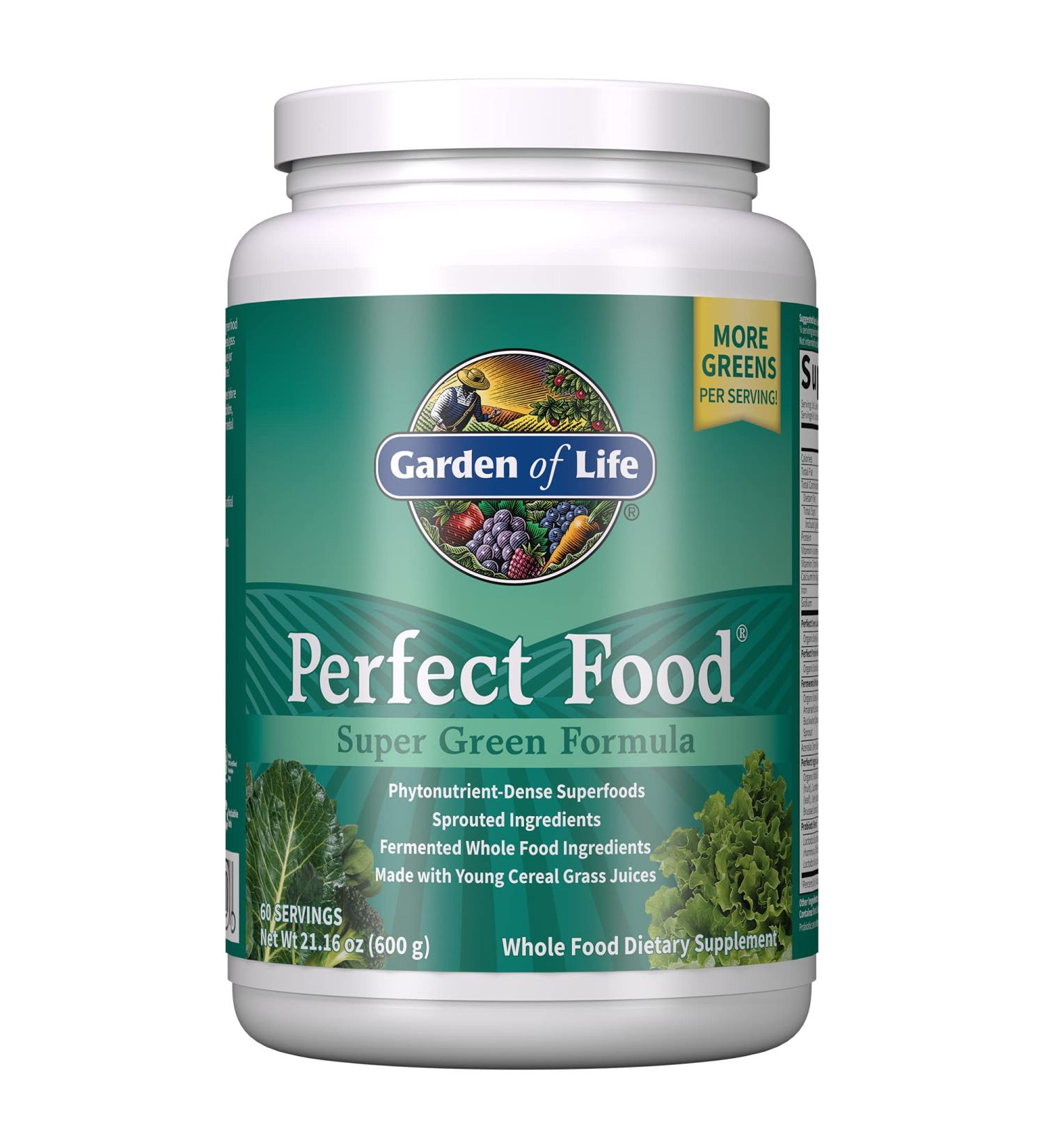 Buy Garden of Life Perfect Food Super Green Formula - 21.16 oz (600 g) | Organic Greens Supplement - Buy Online on GoSupps.com