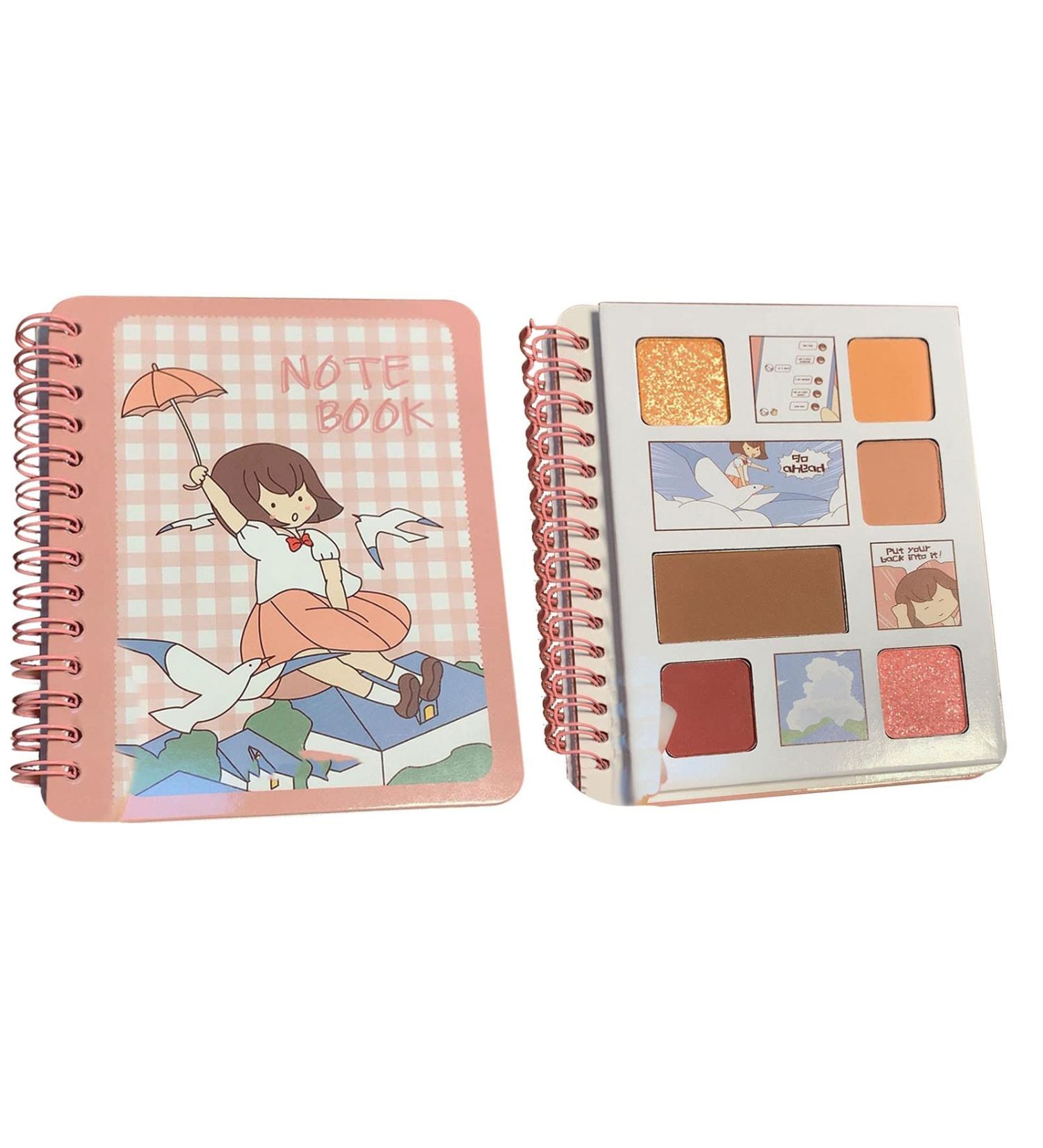 Girls Fruit Eye Shadow Take Notes Eye & Cheek Notebook Tea Earth Color Eye Shadow Makeup Cosmetics (B) - Buy Online on GoSupps.com