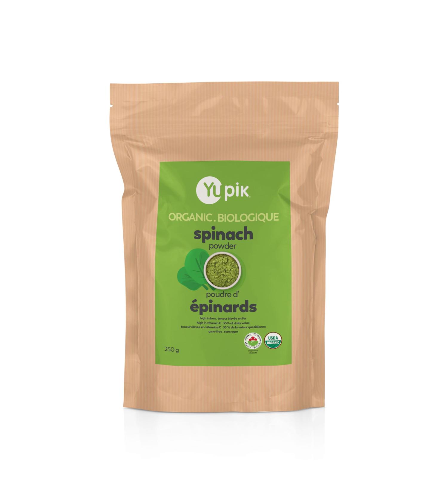 Yupik Organic Spinach Powder Superfood 250g 6 Count 1 count (Pack of 6)