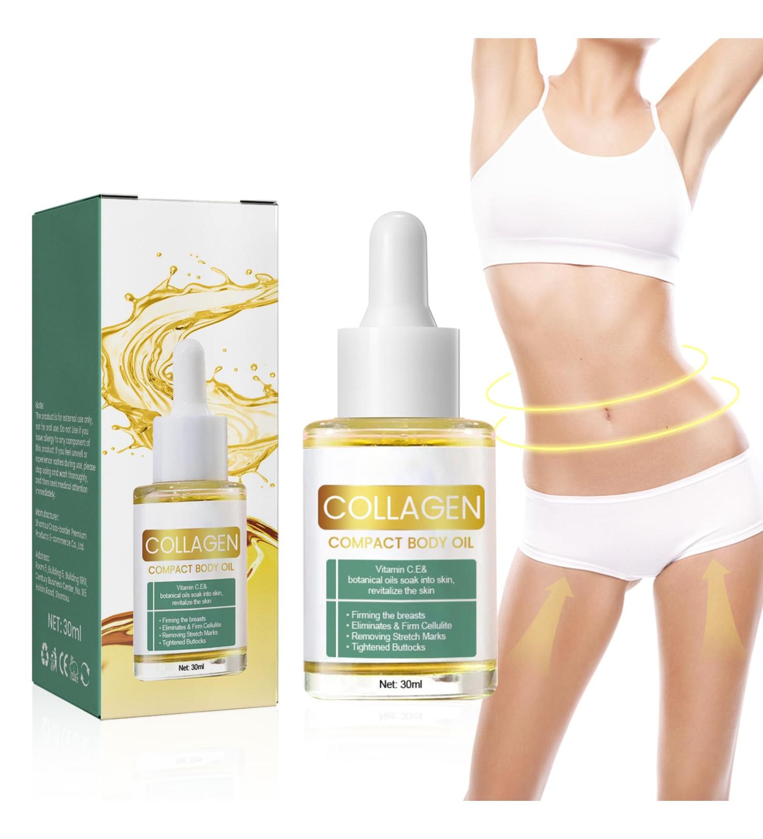 Collagen Lifting Body Oil | Anti-Cellulite & Body Shaping Massage Oil for Abdomen & Legs - Shop Internationally - Buy Online on GoSupps.com