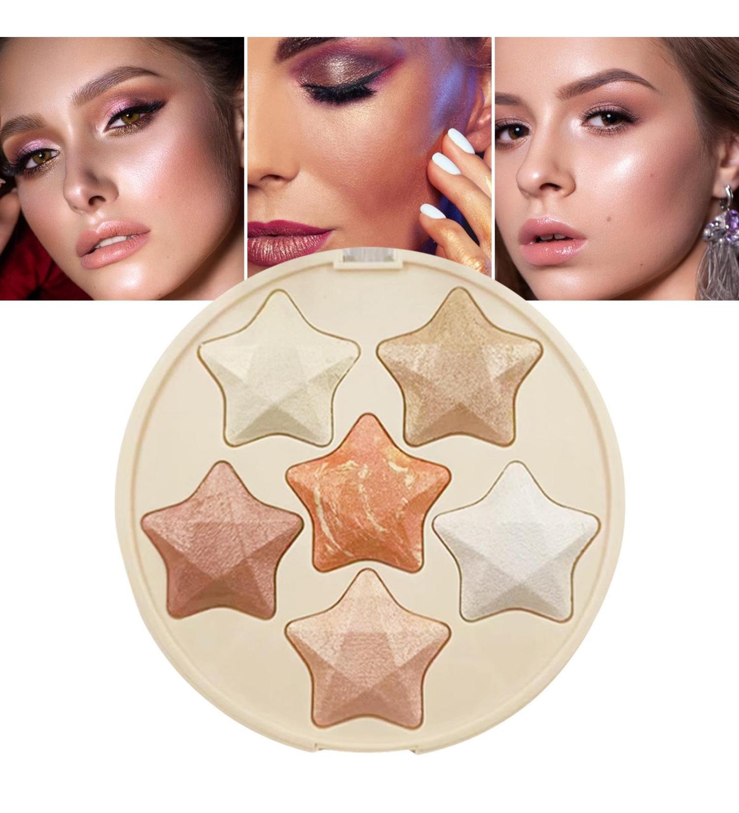 Cheek Highlighter Waterproof Long-lasting Glitter Highlighter - Contouring Highlighting Powder for Shopping Dating Traveling Home Working Gathering Pochy 02 - Buy Online on GoSupps.com