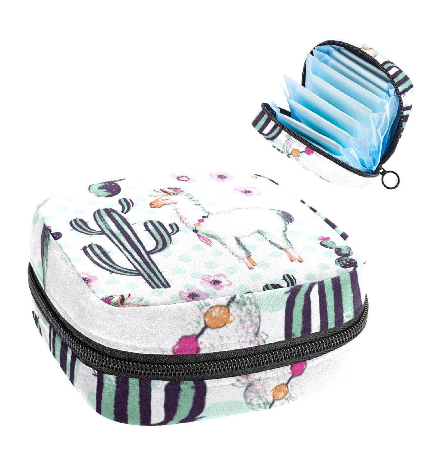 GIAPB Period Bag - Sanitary Napkin Storage & Travel Makeup Pouch, Alpaca Print - Color4949 - Buy Online on GoSupps.com
