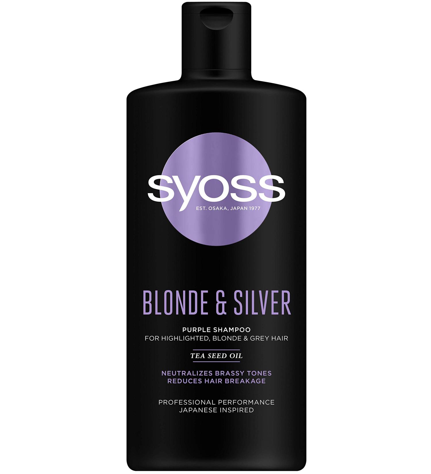 Syoss Blonde & Silver Purple Shampoo - 440 ml | Brighten & Neutralize Brassiness | International Shipping - Buy Online on GoSupps.com