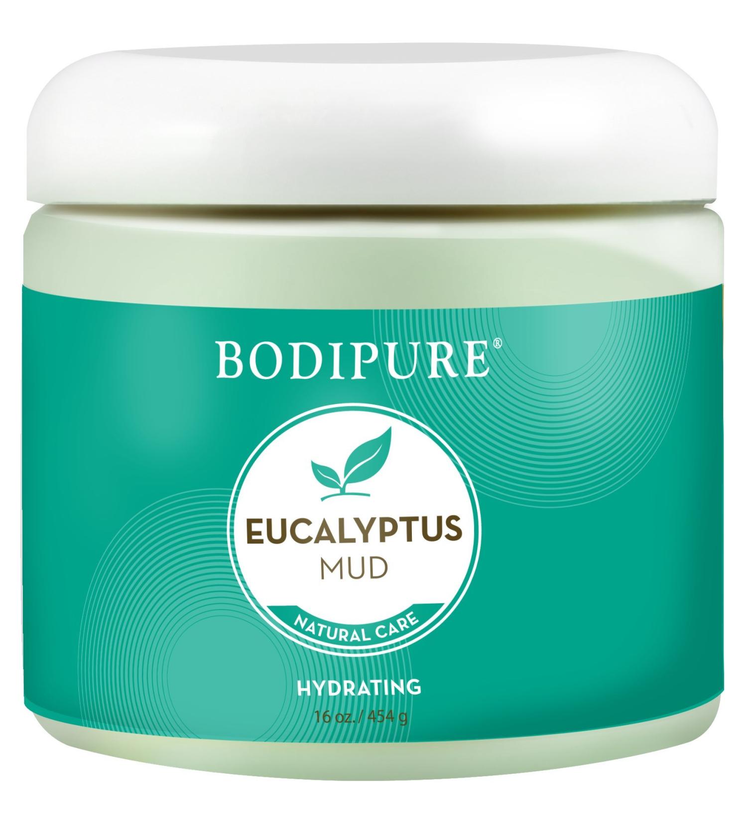 Bodipure Eucalyptus Mud Mask - Firm & Rehydrate Skin | Spa Quality Cooling Body Mask 16 Oz - International Shipping Available - Buy Online on GoSupps.com