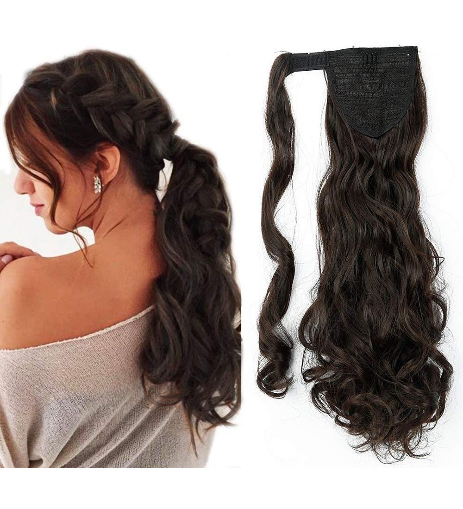 Shop Silky Wavy Hair Extensions & Ponytails - 43.2-66 cm Clip-In Style International Shipping - Buy Online on GoSupps.com