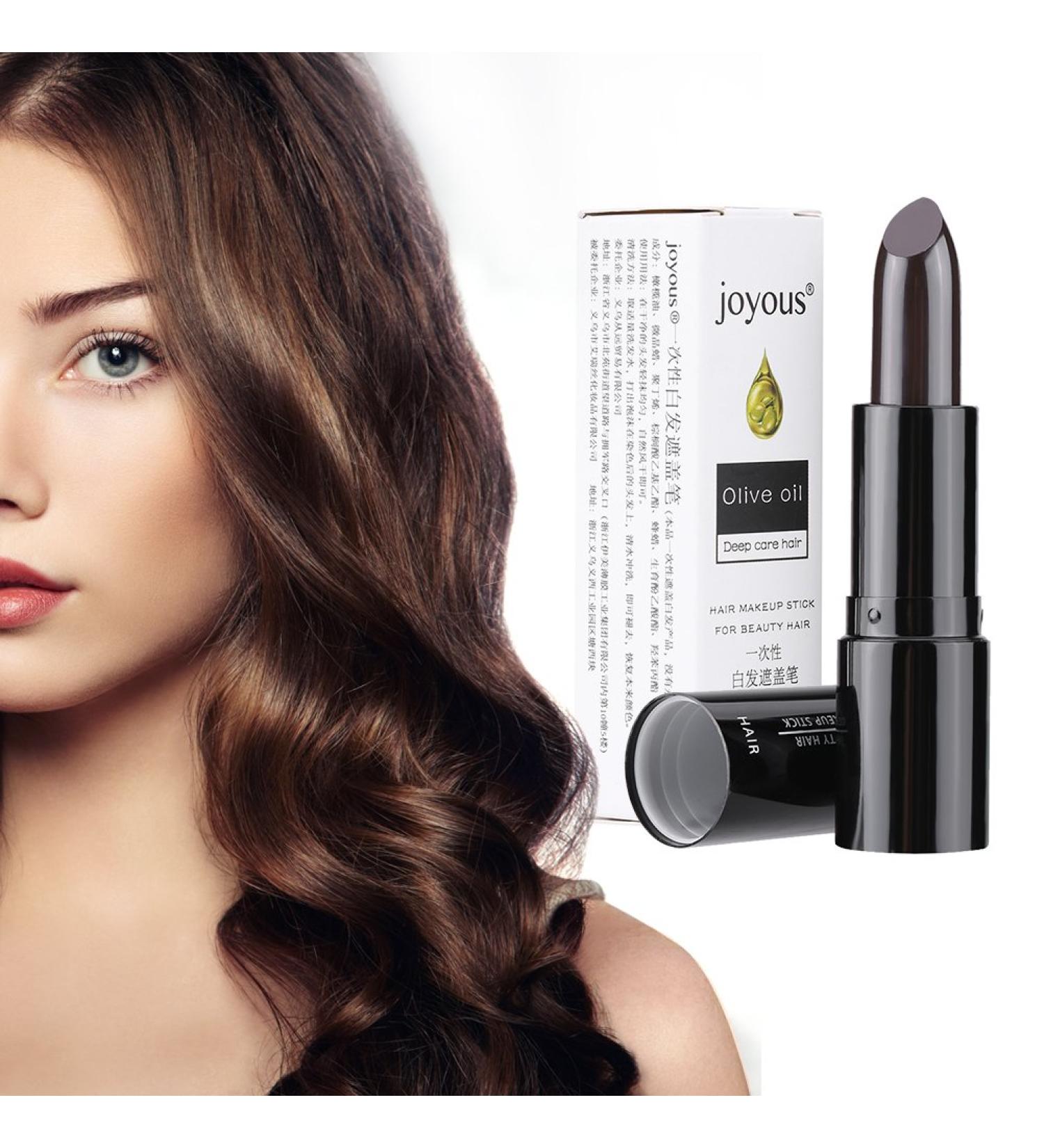 Buy Dark Brown Temporary Hair Color Pen - Washable Non-Toxic Hair Chalk for DIY Hair Dye & White Hair Coverage | 3.5g Stick - Buy Online on GoSupps.com