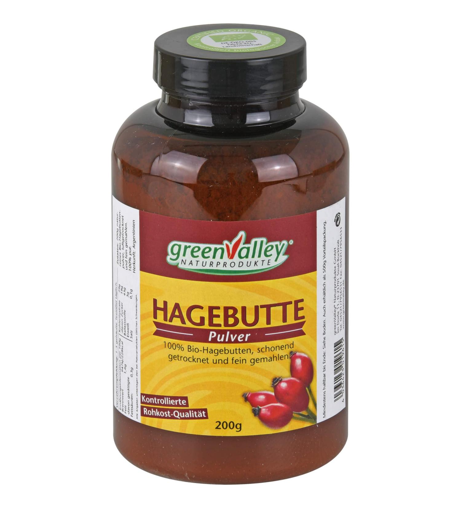 ROSEHIP POWDER Organic greenvalley 200 g powder