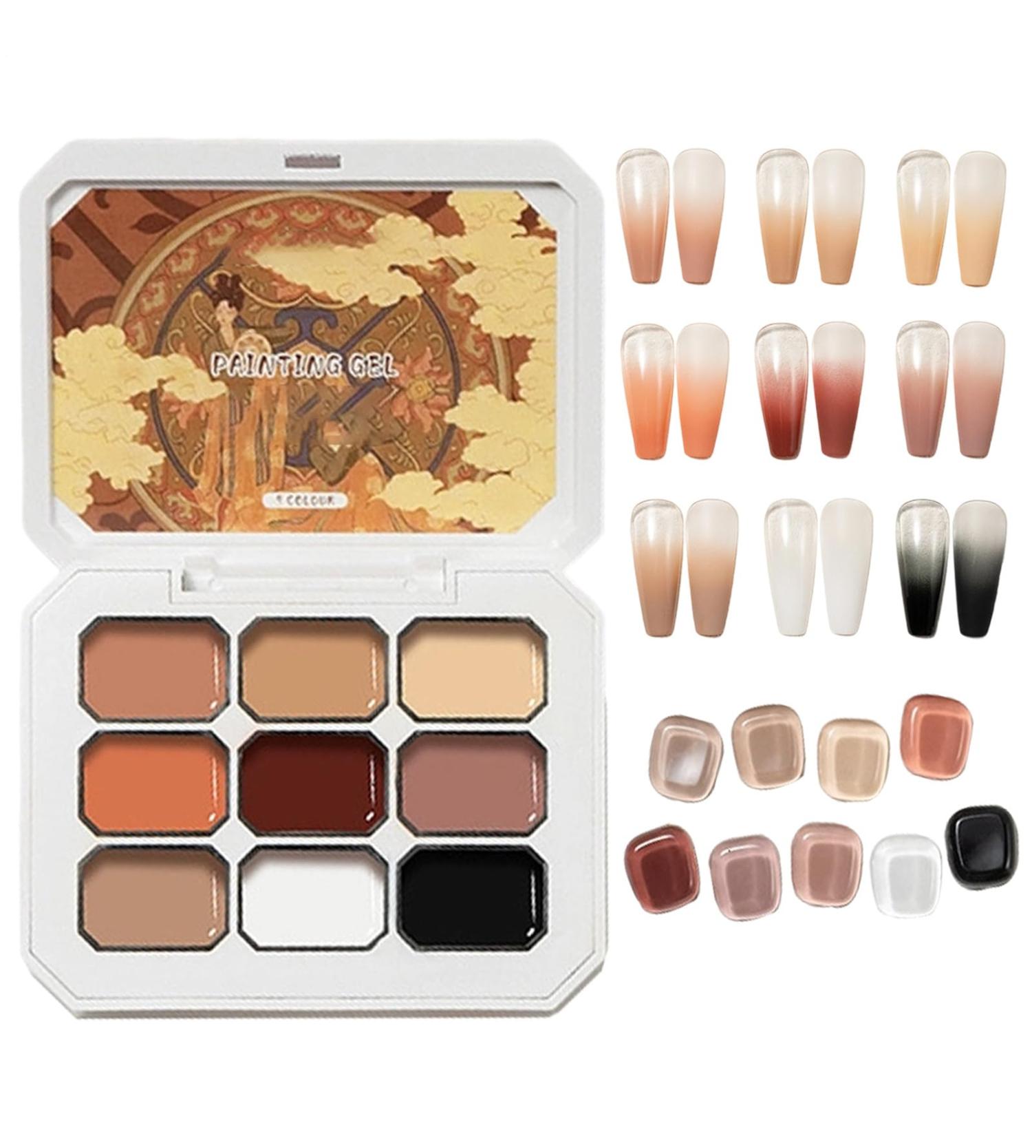 Art de Gel Solide Gel de Peinture D grad 9 Couleurs - Manucure R sistante aux D colorations et Accessoires Beaut pour Mariage Salon Rencontres Travail Maison - Buy Online on GoSupps.com