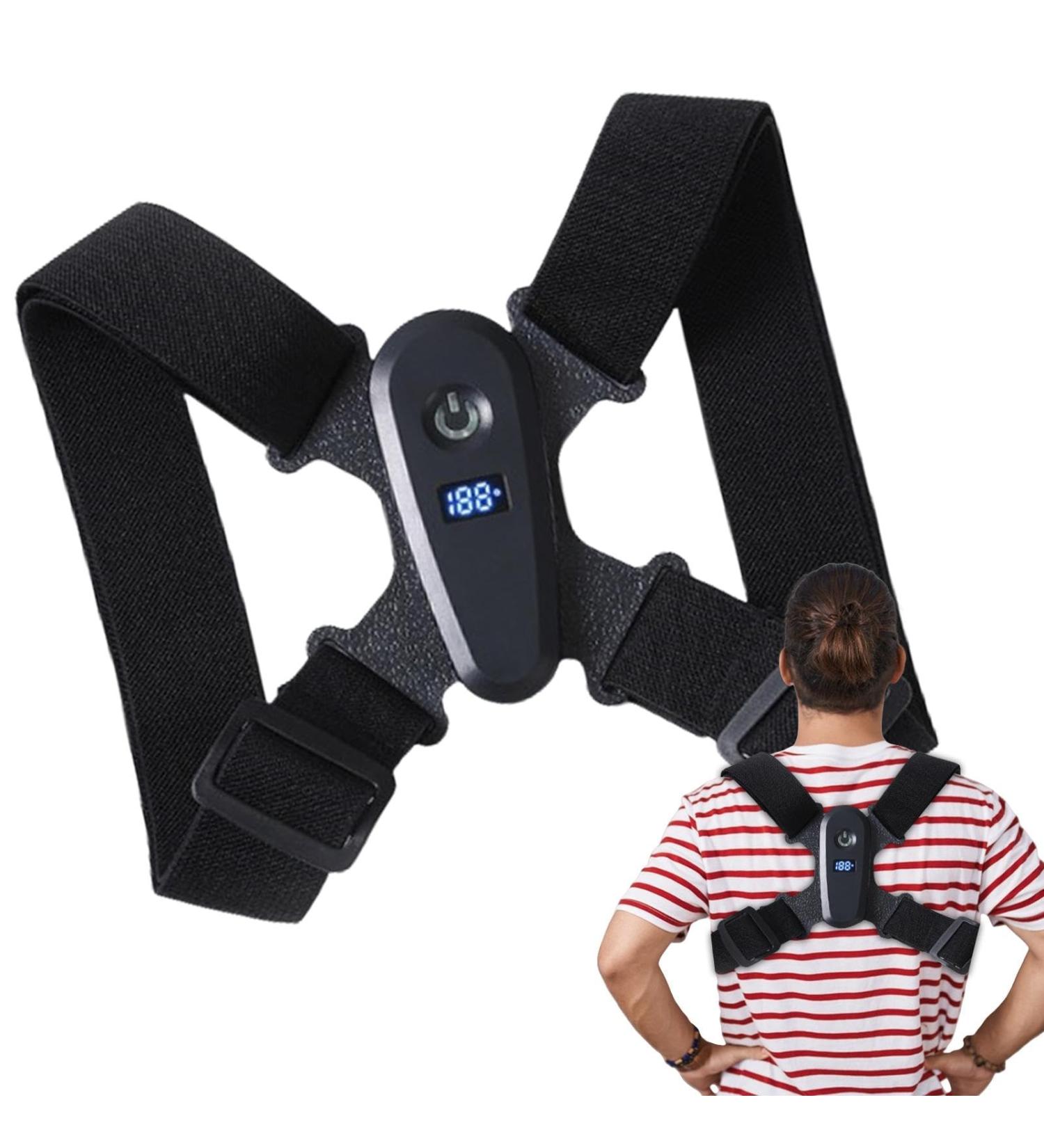 Upper Back Brace - Posture Trainer For Women Adjustable Vibration Intelligent Reminder Back Brace Prevent Humpback For Lumbar Neck Black - Buy Online on GoSupps.com
