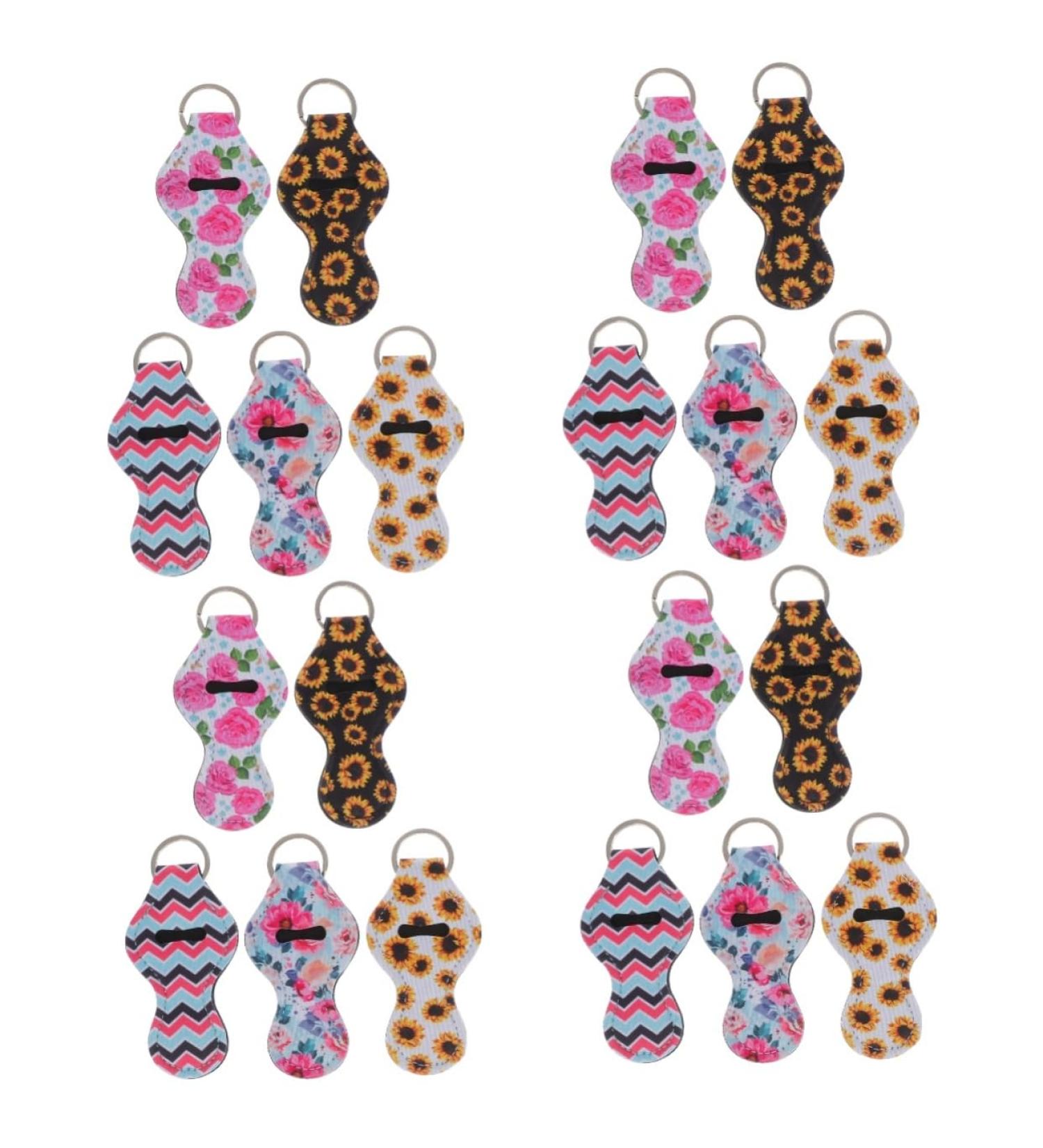  Beavorty Beavorty 20Pcs Lipstick Keychain Neoprene Lip Balm Holder Organizer Keychain Key Ring Lip Cream Cover Car Key Chain - Buy Online on GoSupps.com