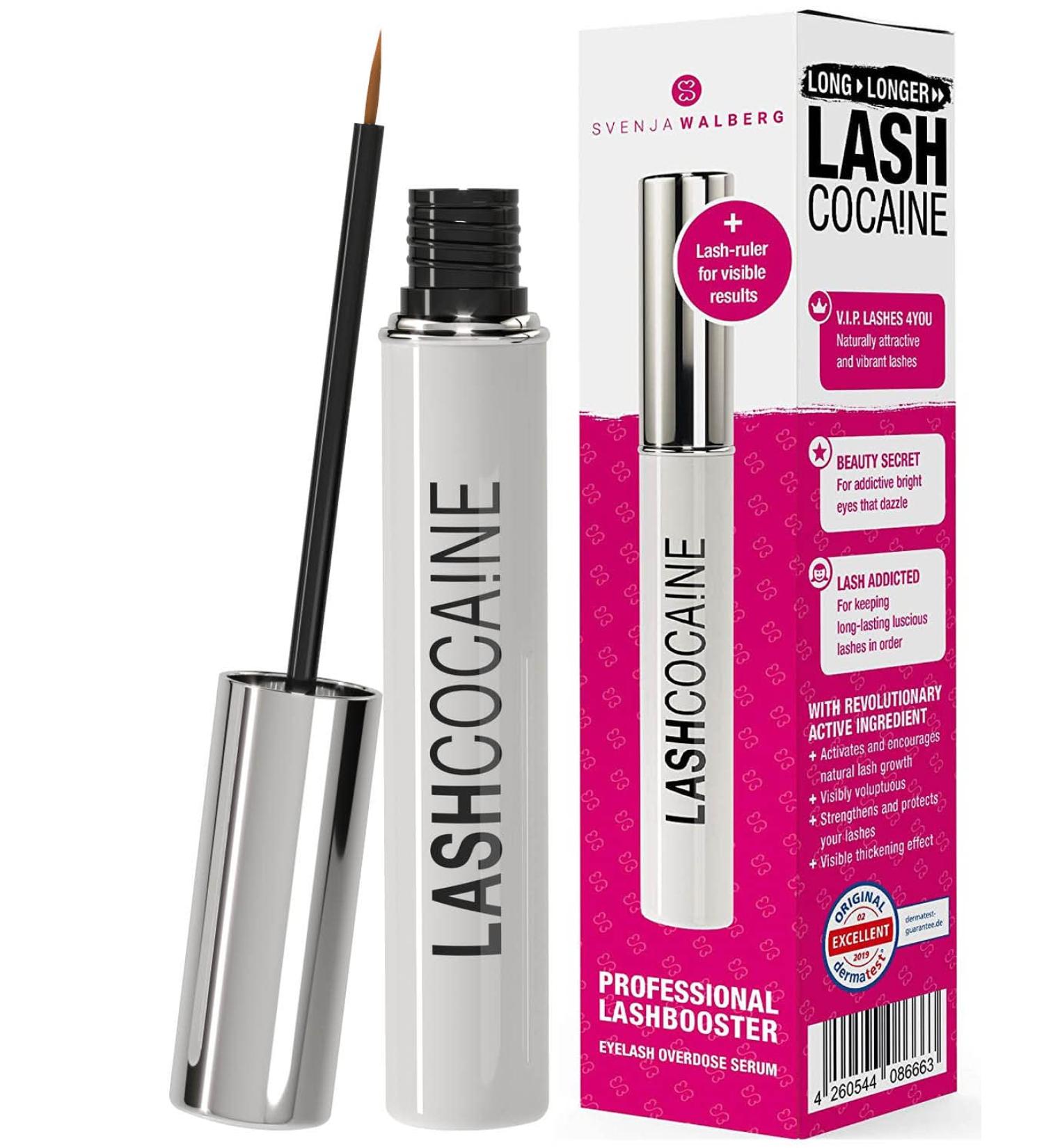 LASHCOCA!NE Eyelash Growth Serum - Longer & Fuller Lashes | Vegan, Made in Germany | Test Winner for Extensions | By Svenja Walberg - Buy Online on GoSupps.com
