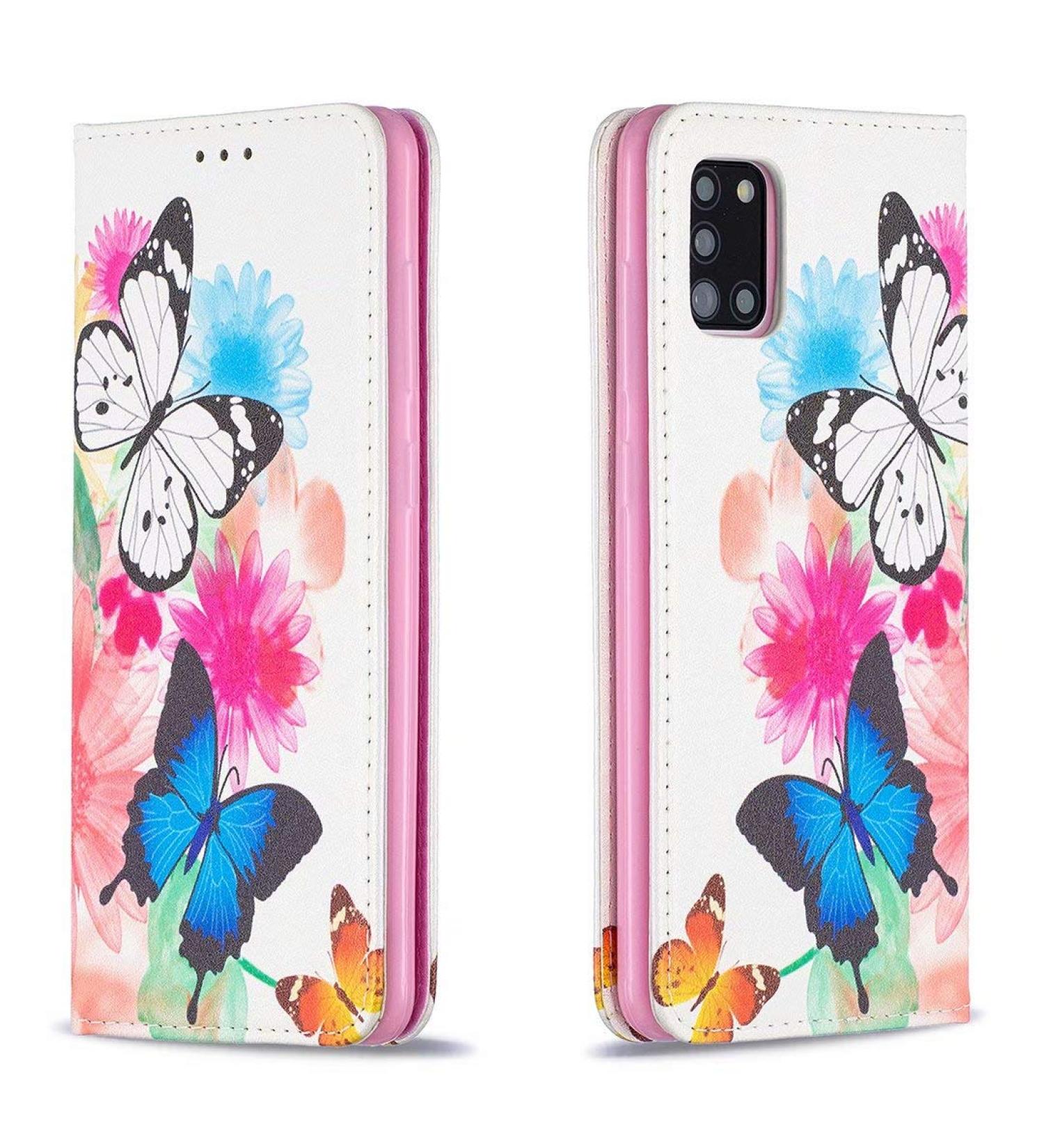 Miagon Wallet Folio Flip PU Leather Case for Samsung Galaxy A31 Creative Painted Design Full-Body Protective Cover Card Holder Kickstand Magnetic Butterfly Flower Samsung Galaxy A31 Butterfly Flower - Buy Online on GoSupps.com