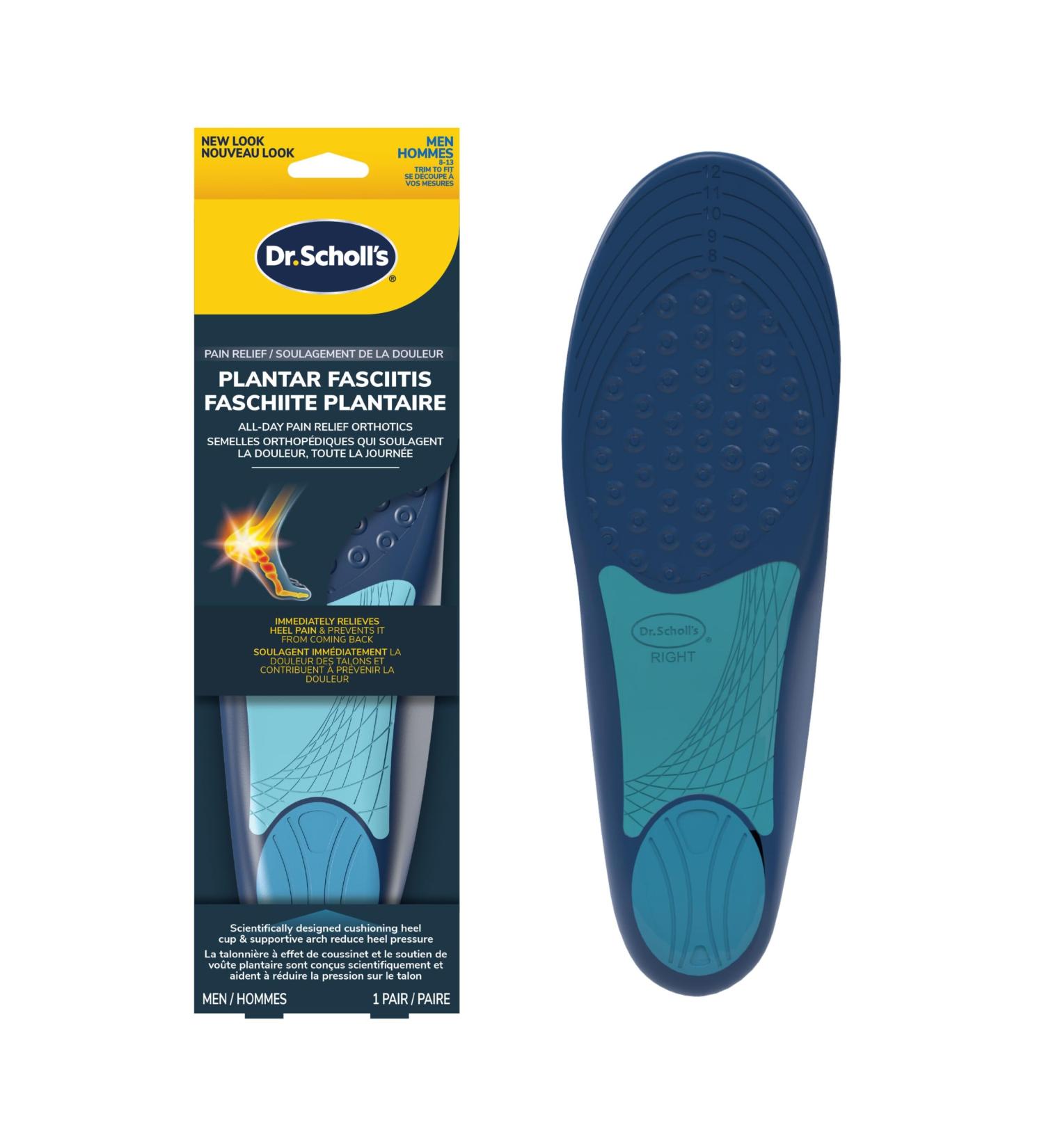 Dr. Scholl's Heel Spur Orthotics for Men (Size 8-13) - 2-Pack Blue | Comfort & Support - Buy Online on GoSupps.com