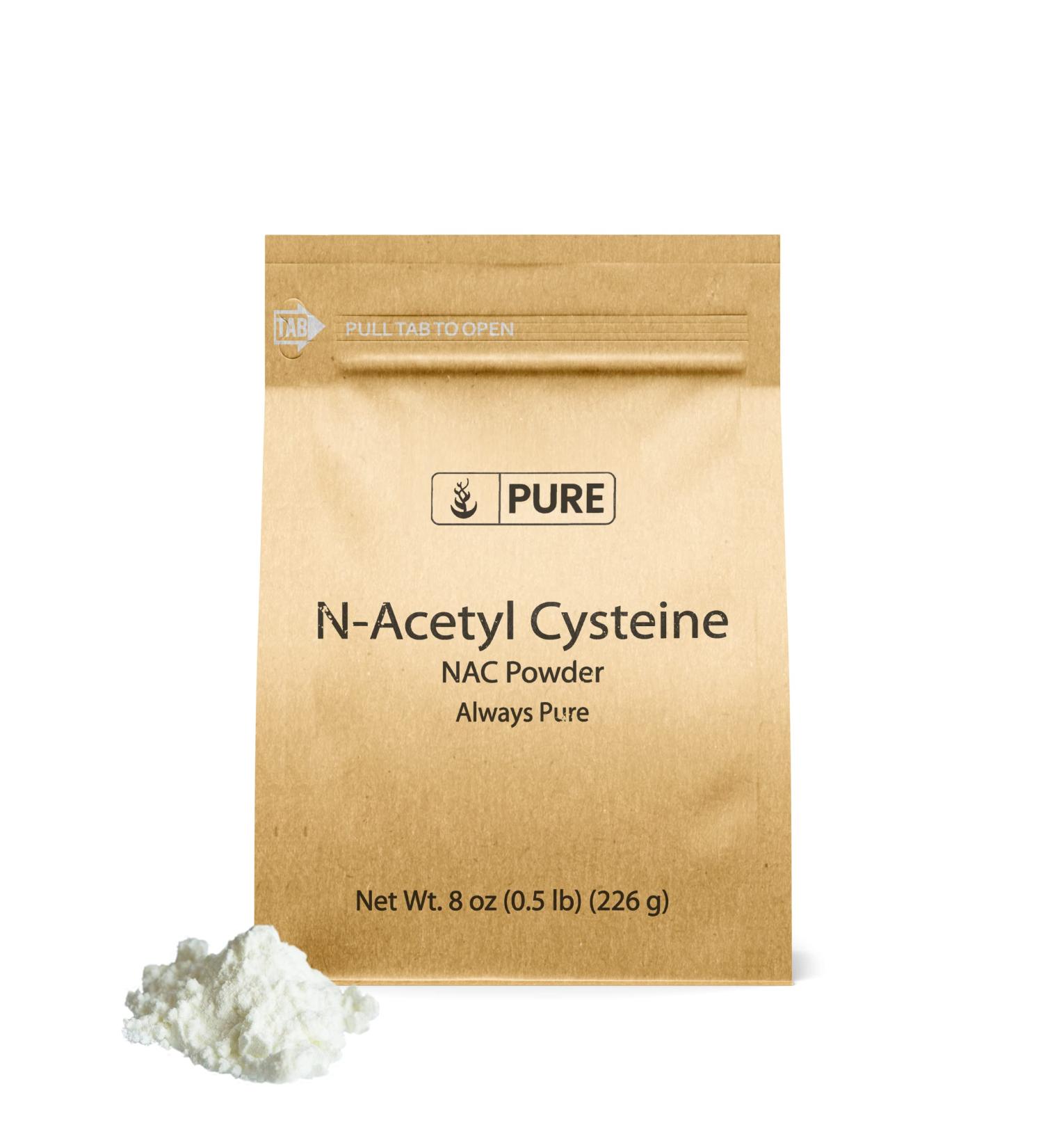NAC N-Acetyl L-Cysteine Powder (8 oz) - Pure Original Ingredients, Lab Verified, No Fillers - Buy Online on GoSupps.com