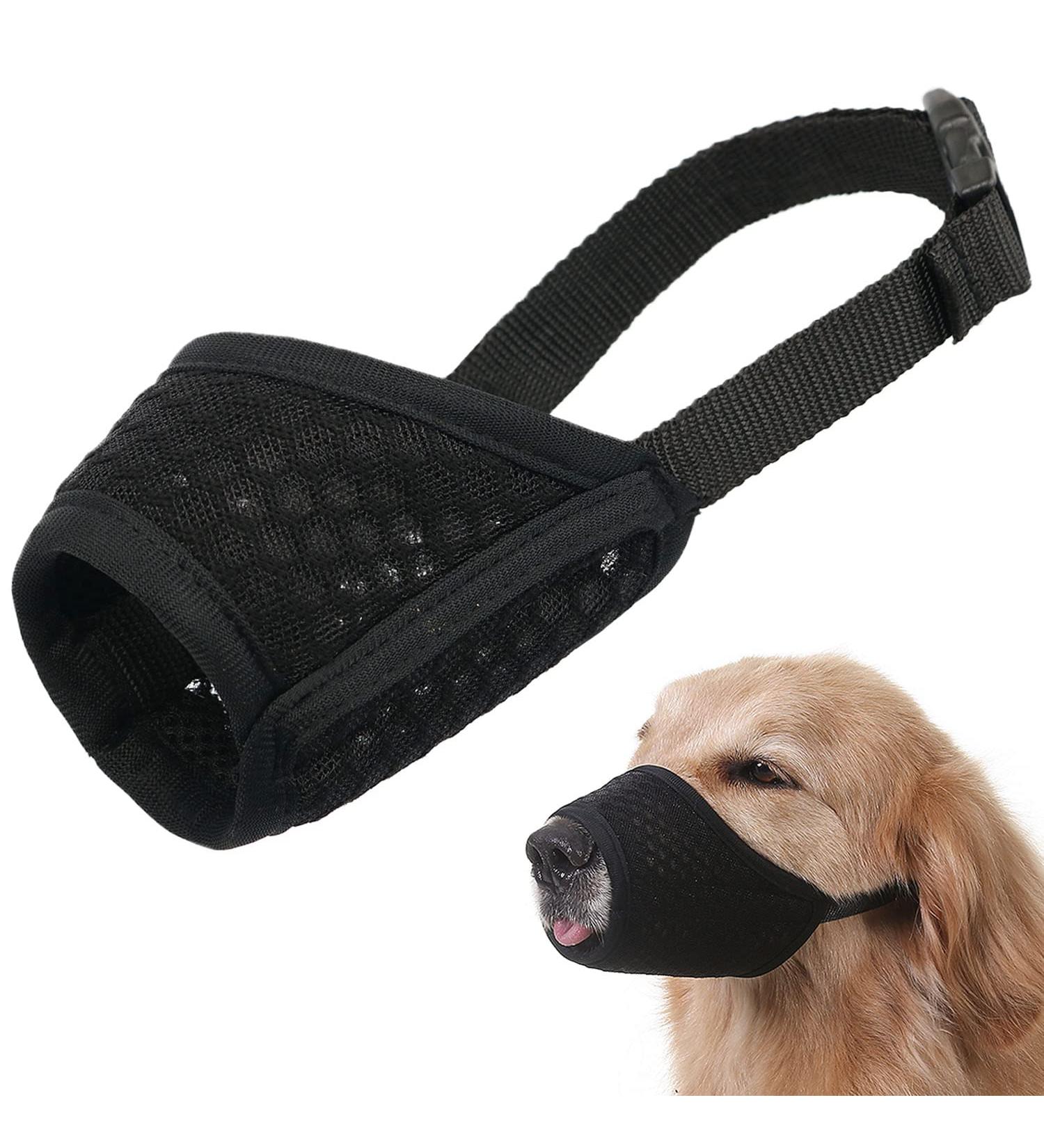 Breathable Dog Muzzle for XXS to XXL - Adjustable Muzzle for Chihuahua Beagle Golden Retriever - Prevent Biting & Chewing Allows Eating & Drinking - Black XXL - Buy Online on GoSupps.com