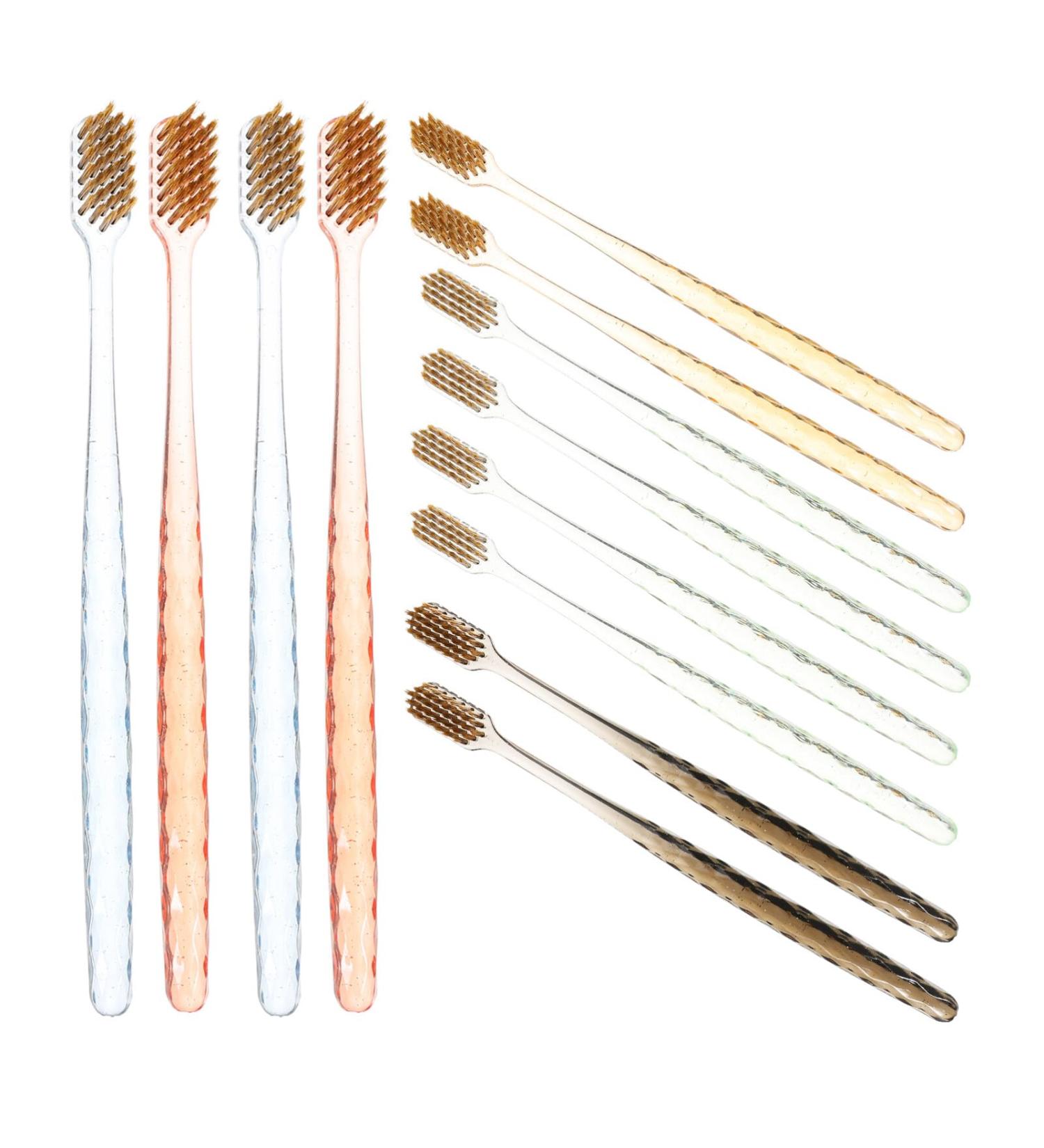 Baluue Manual Toothbrush Set - 12 Long Handle Oral Cleaning Brushes for Adults & Kids | Perfect for Hotels Camping & Travel - Buy Online on GoSupps.com