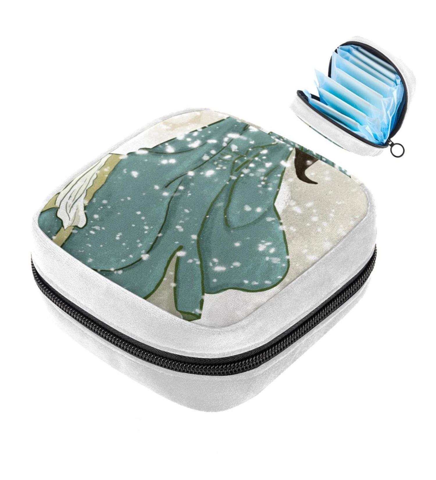 GIAPB Sanitary Napkin Storage Bag | Period Tampon Makeup Pad Pouch | Vintage Winter Landscape Color5109 - Buy Online on GoSupps.com