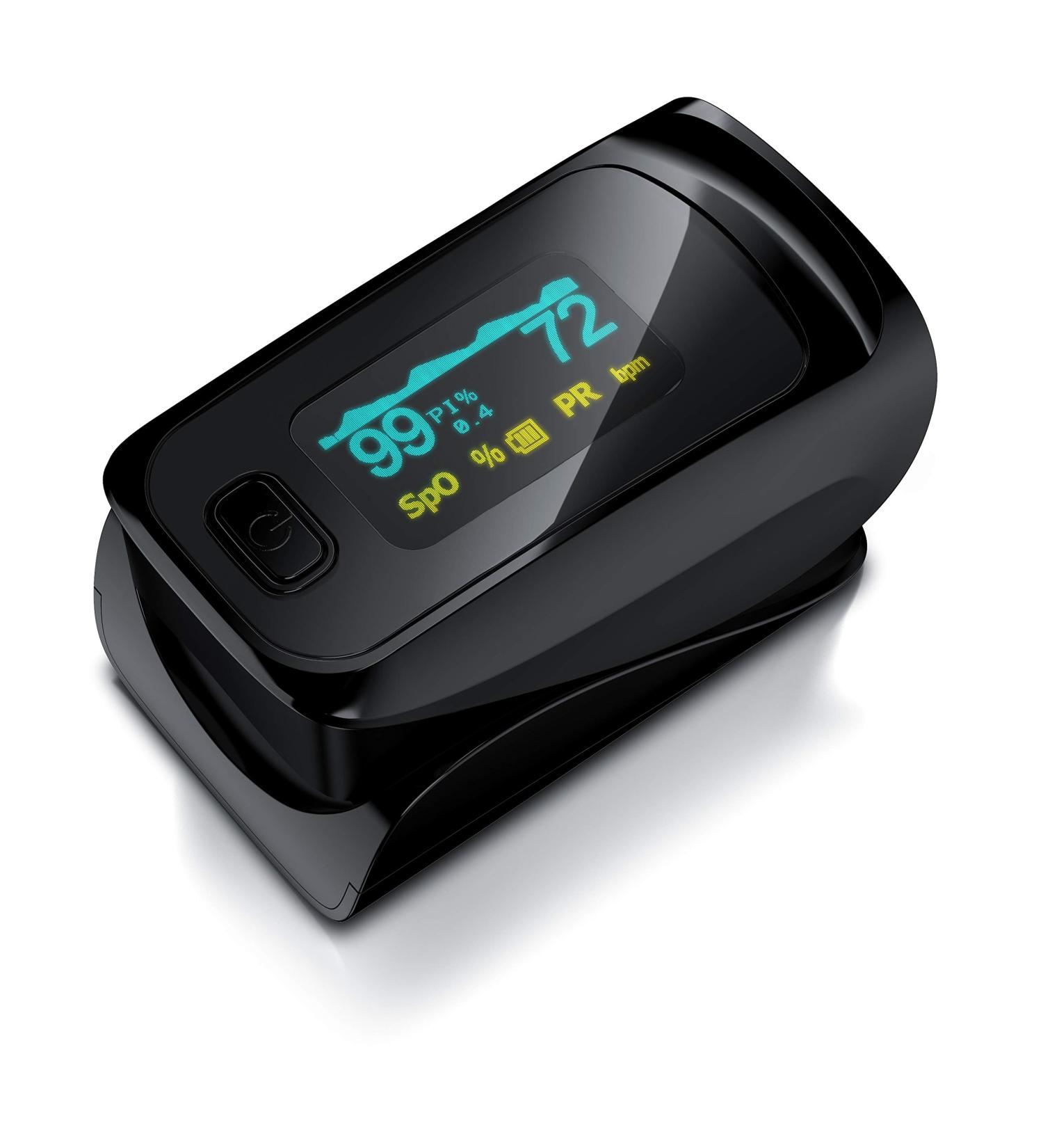 Buy Medicinalis Pulse Oximeter - Accurate SpO2 & Pulse Measurement | OLED Display Battery Indicator One-Touch Operation - Black - Buy Online on GoSupps.com