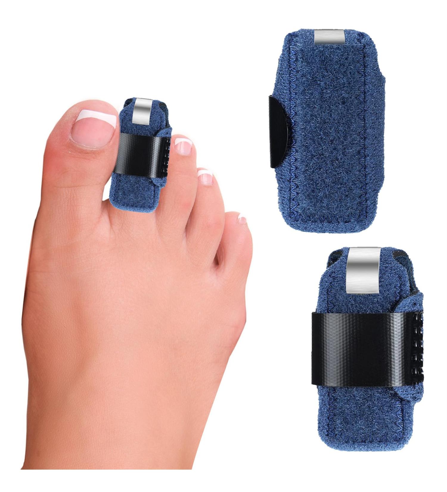 Toe Splint for Broken Toe - U-Shaped Toe Corrector Brace | Adjustable Support for Claw Toes (2 Pcs) - Men & Women - Buy Online on GoSupps.com