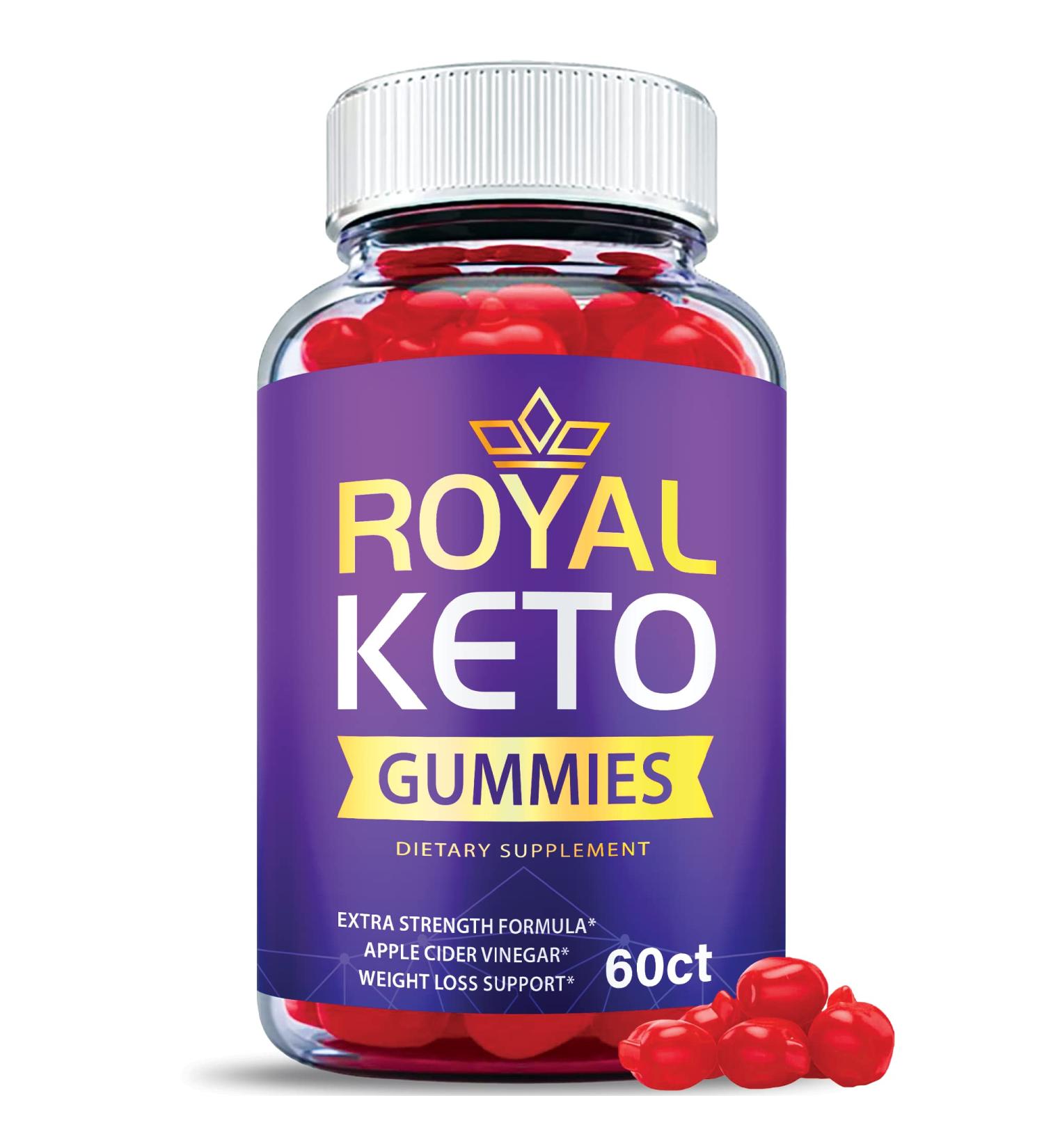 Royal Keto Gummies 1000mg ACV with Beet Root Juice - Vegan Formula with Vitamin B12 - 60 Gummies - Buy Online on GoSupps.com