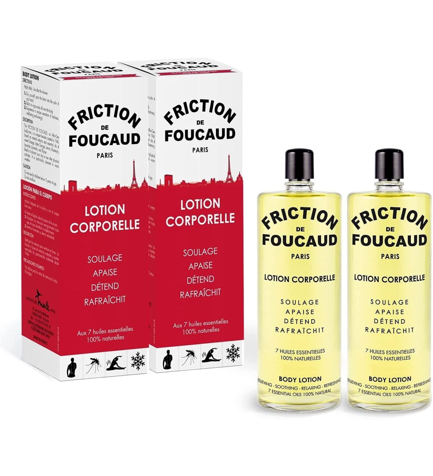Foucaud Body Lotion Duo 2x500ml - Glass Bottles with Concentrate Essential Oils for Tone Freshness & Well-Being - International Shipping Available - Buy Online on GoSupps.com