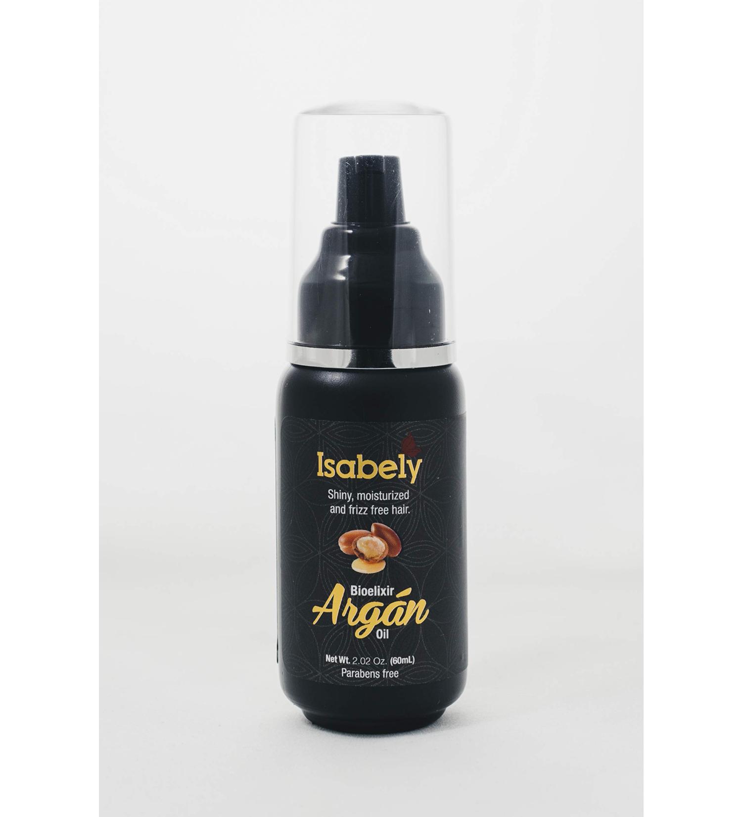 Isabely 60ml - Argan Oil for Hair Anti-Frizz System Nourishes and repair hair Golden Shine Maximum Hold All Hair Types oil for hair shine