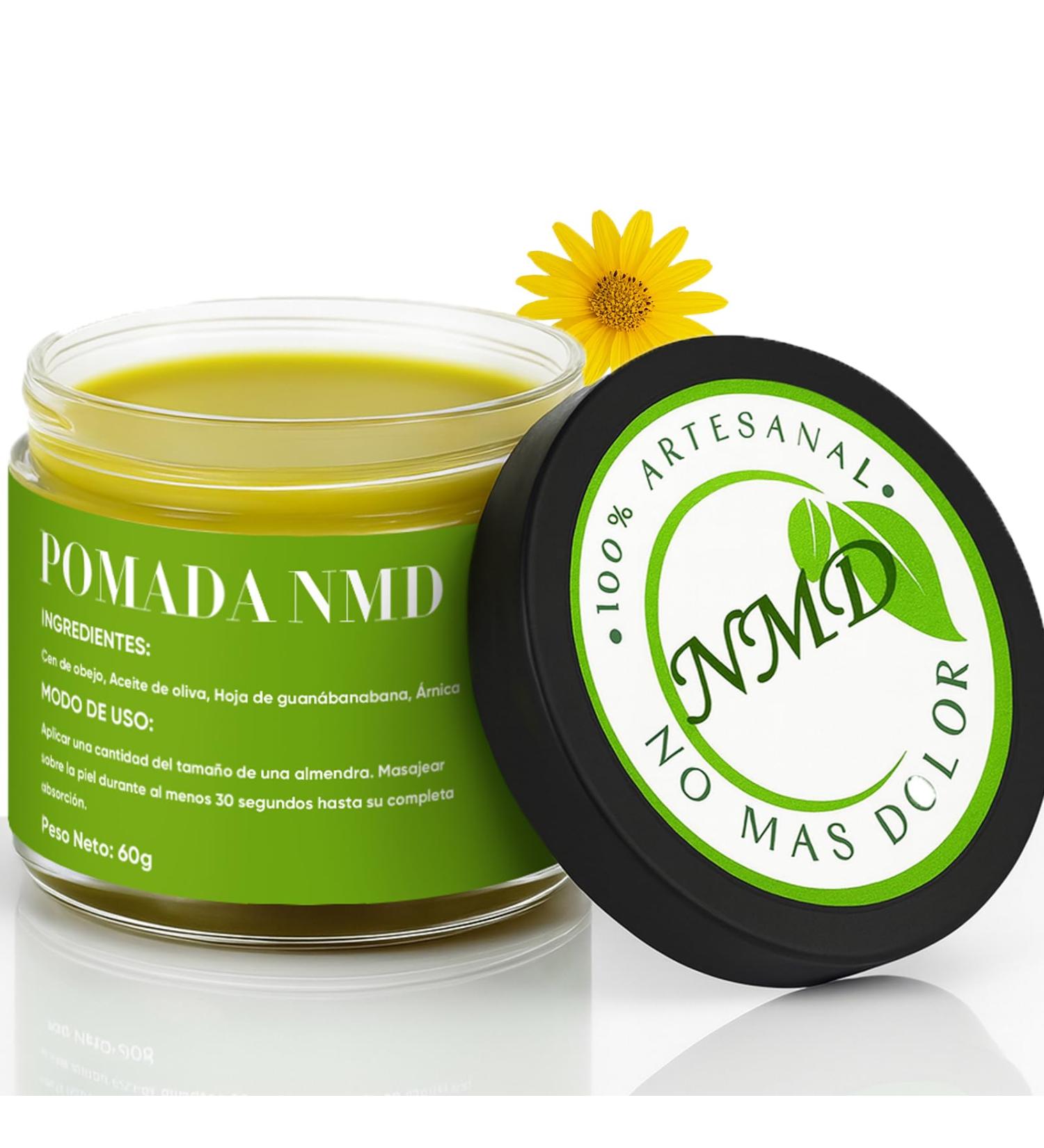 RTQSU Pomada NMD Pomada NMD Para Dolor Muscular - Natural Herbal Artesanal Joint Cream with Arnica Olive Oil Soursop Leaf Beeswax Maximum Strength Comfort Ointment for Muscle Foot (1) - Buy Online on GoSupps.com