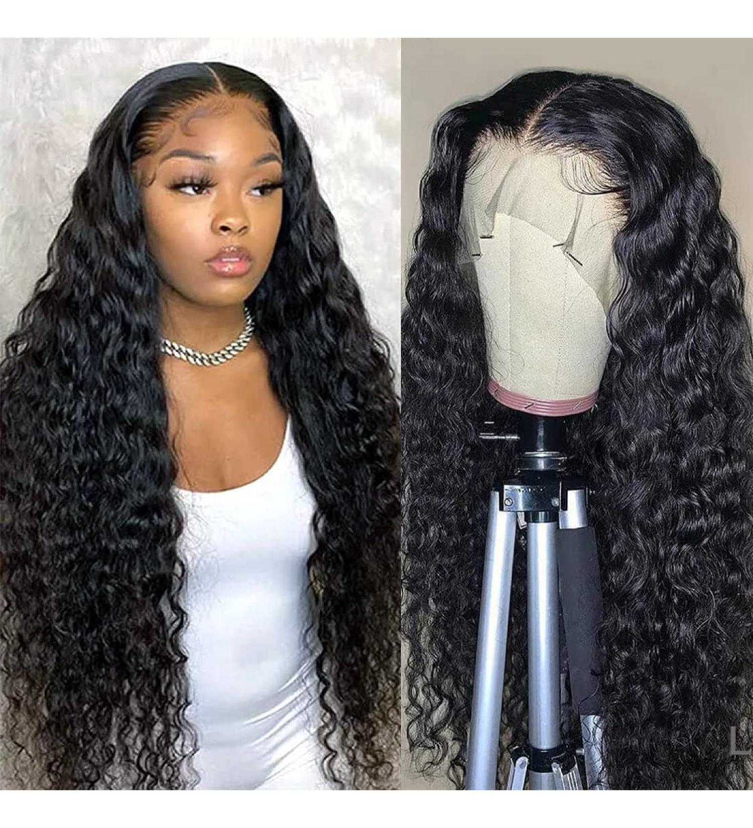 22 Deep Wave Lace Front Human Hair Wig for Black Women | 150% Density | Pre Plucked with Natural Hairline - Buy Online on GoSupps.com