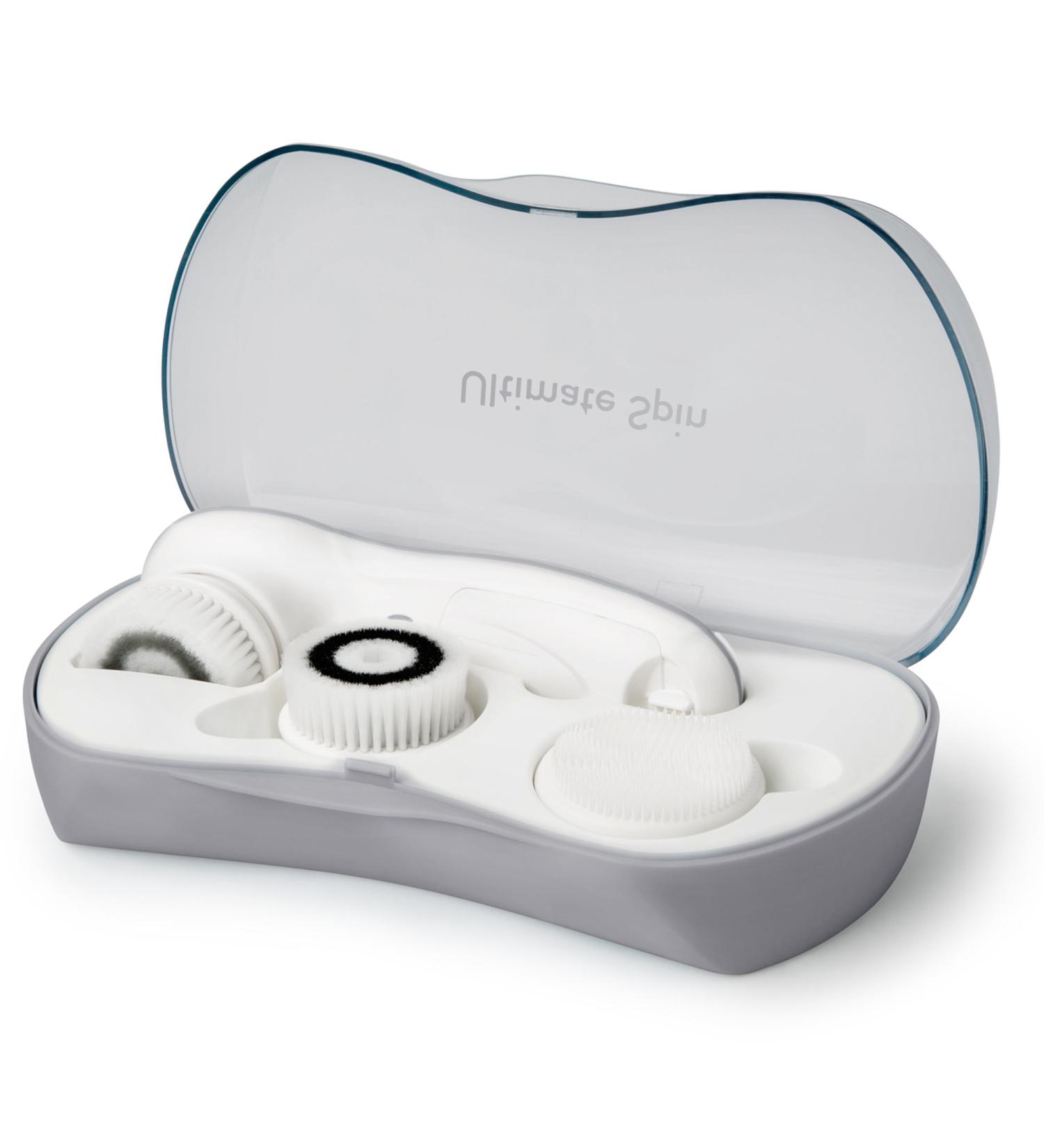 My Life My Shop Ultimate Spin Facial Cleansing Brush (Grey) - Ultimate Skin Spa with 3 Interchangeable Face Brushes - Buy Online on GoSupps.com