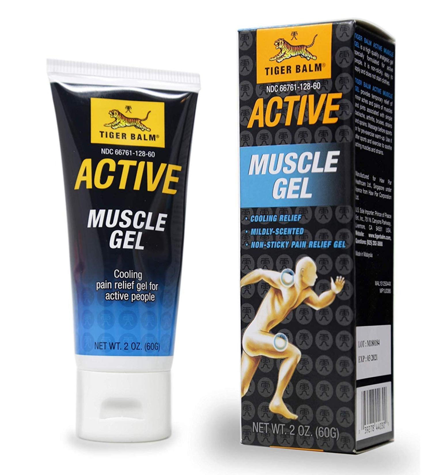 Tiger Balm Active Muscle Gel 60g - Non-Greasy Relief Cream for Muscular Pain - Buy Online on GoSupps.com