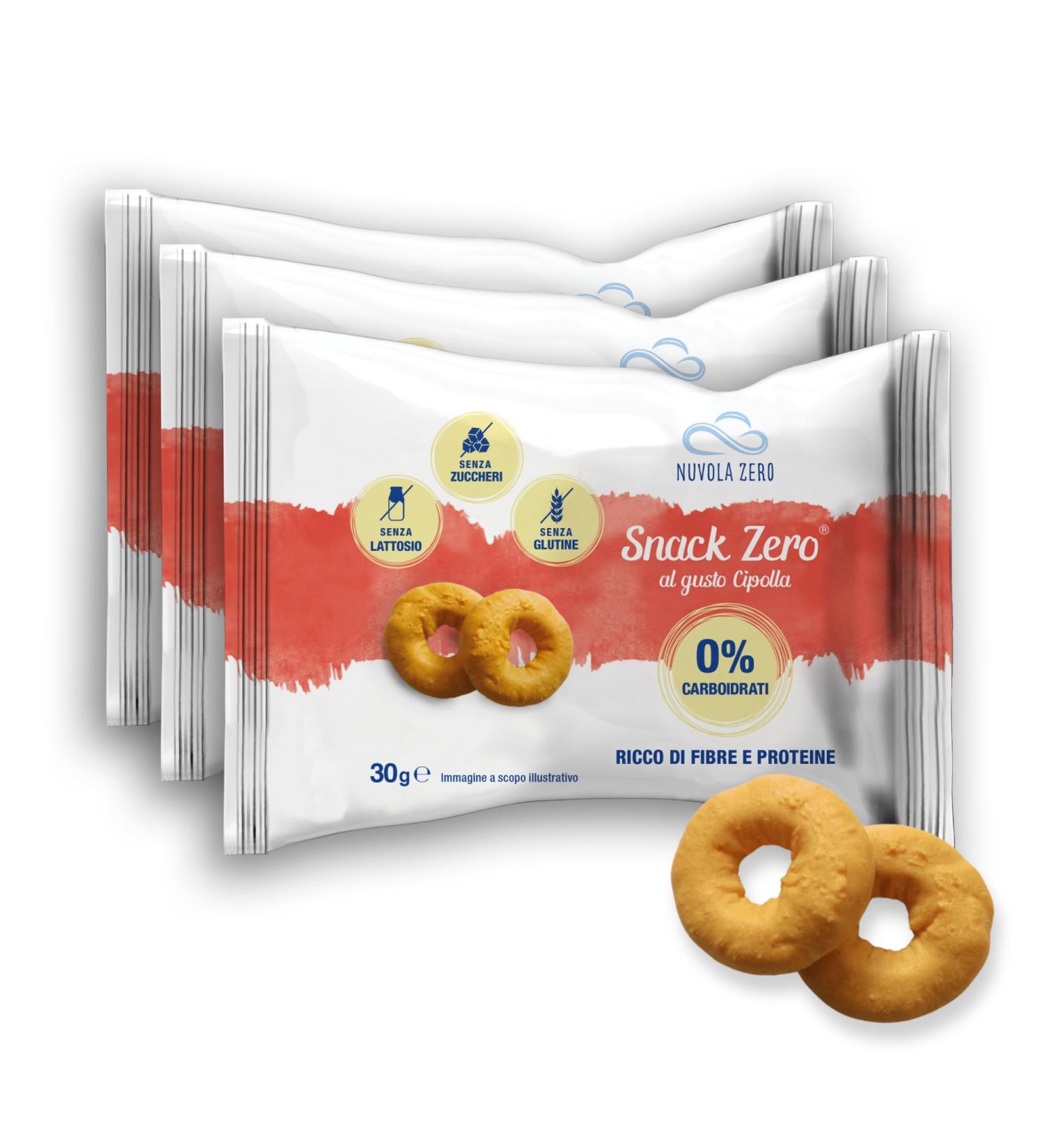 Nuvola Zero - Snack Zero au go t d'oignon snack prot in sans sucre sans glucides sans lactose sans gluten paquet de 3 pi ces. Fabriqu en Italie. Portion de 3 - Buy Online on GoSupps.com
