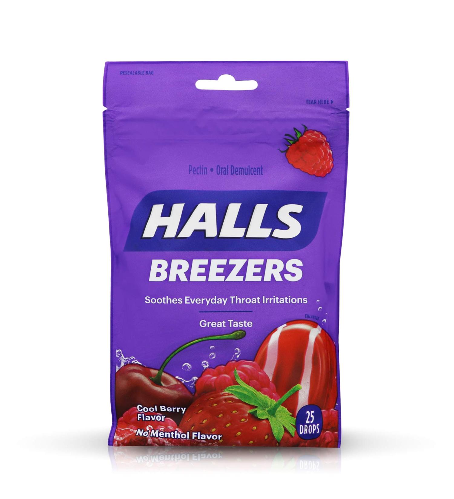 Halls Fruit Breezer Cool Berry