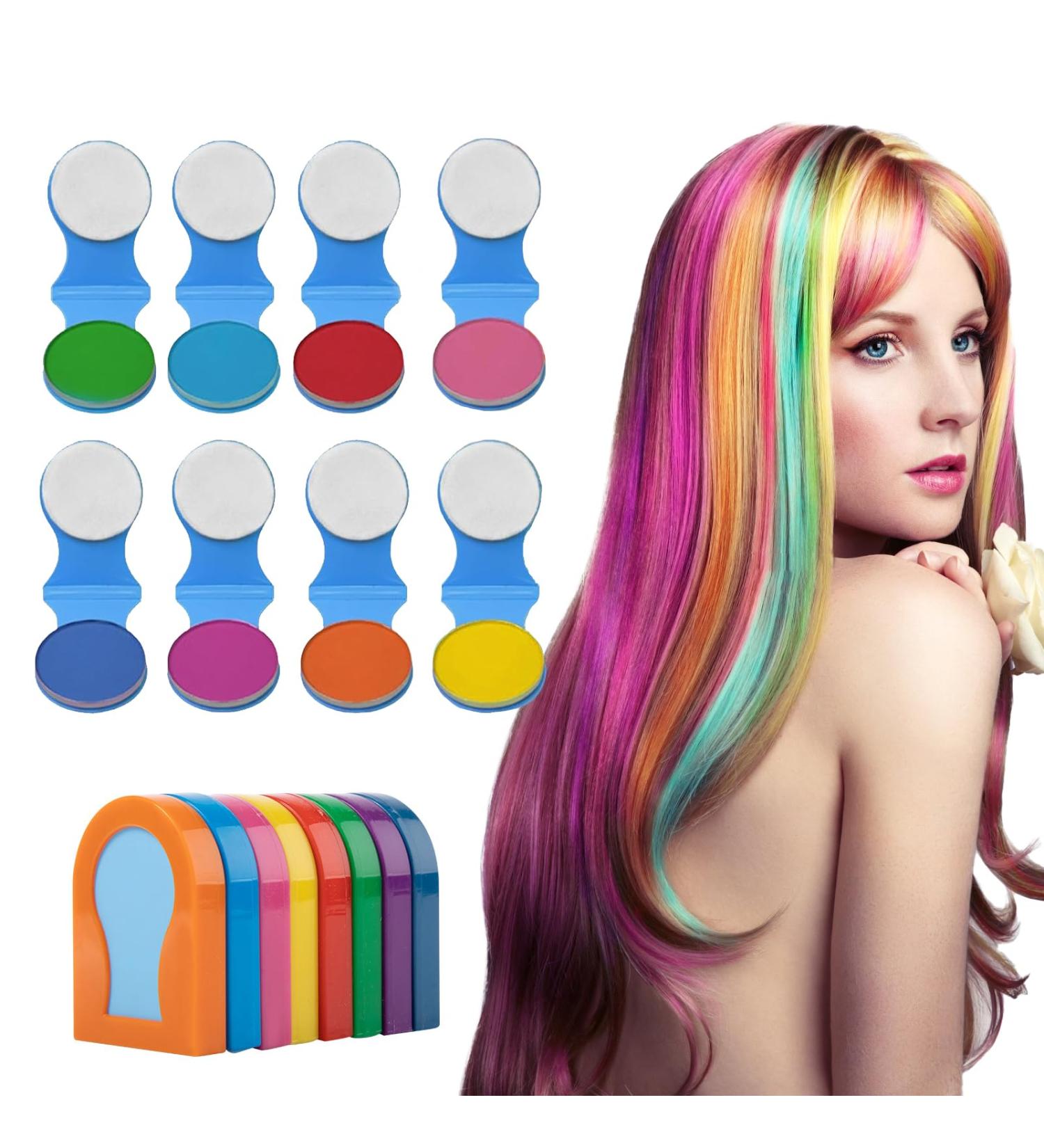 8 Colors Hair Chalk Hair Chalk for Girls Washable Hair Paint for Kids Washable Hair Chalk for Girls Used for Temporary Hair Dye - Buy Online on GoSupps.com