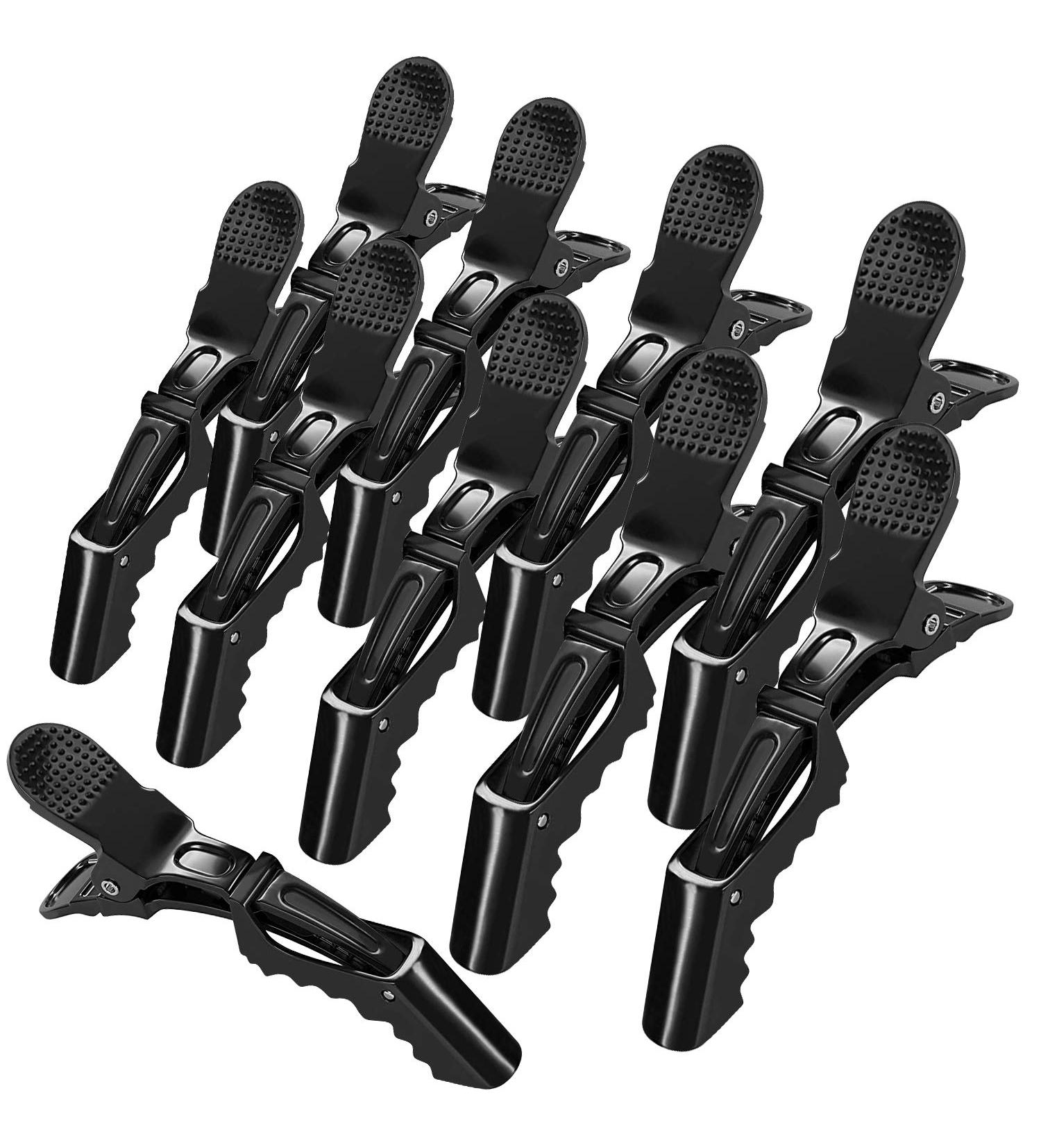 Hair Styling Clips Sectioning Alligator hair clips Duckbill Clips Non-Slip Hairdresser dedicated Partition Hairgrips For Thick Hair Large Hairpin Black - Buy Online on GoSupps.com