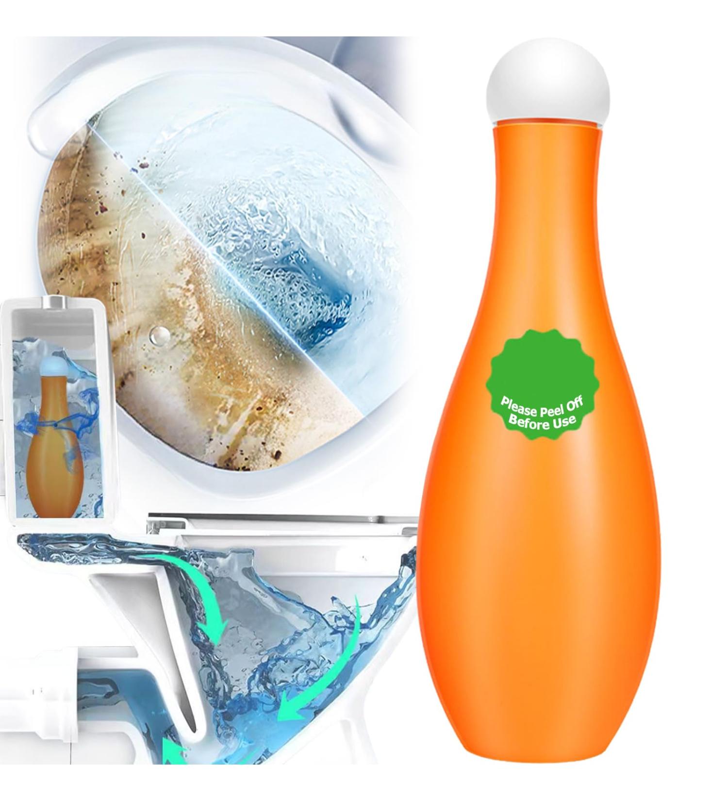 Bowling Blue Bubble Toilet Bowl Cleaner Gel Long-Lasting & Recyclable Toilet Cleaner Gel in Bottle Sustained-Release Automatic Toilet Bowl bathroom Cleaners Bottle 11.3oz/320g (1pc) - Buy Online on GoSupps.com