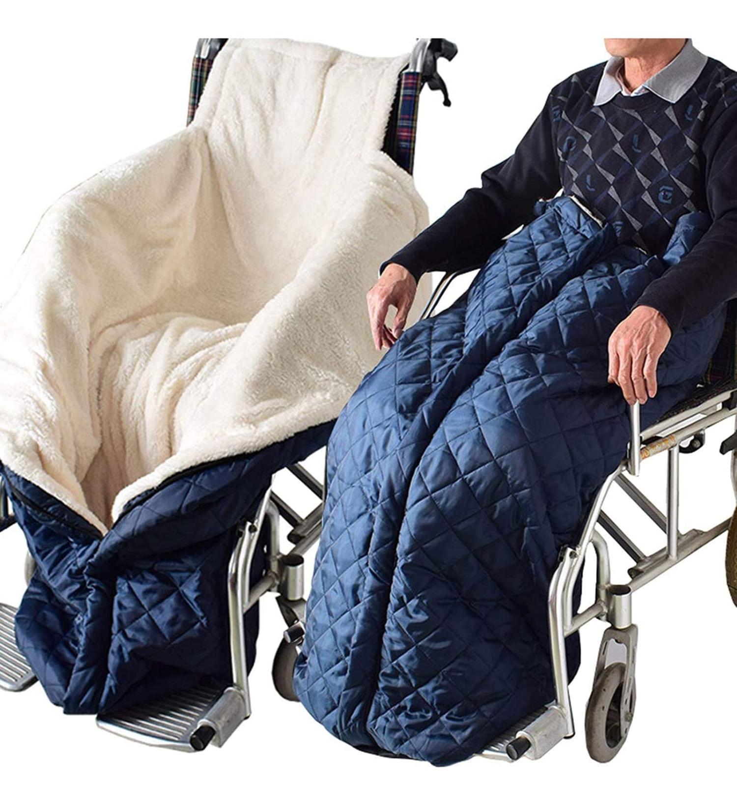 Winter Wheelchair Warm Blanket Waterproof Wheelchair Warmer Cover Blanket Fleece Lined Warm and Comfortable Wheelchair Mobility Scooter and Electric Scooter Blanket - Buy Online on GoSupps.com