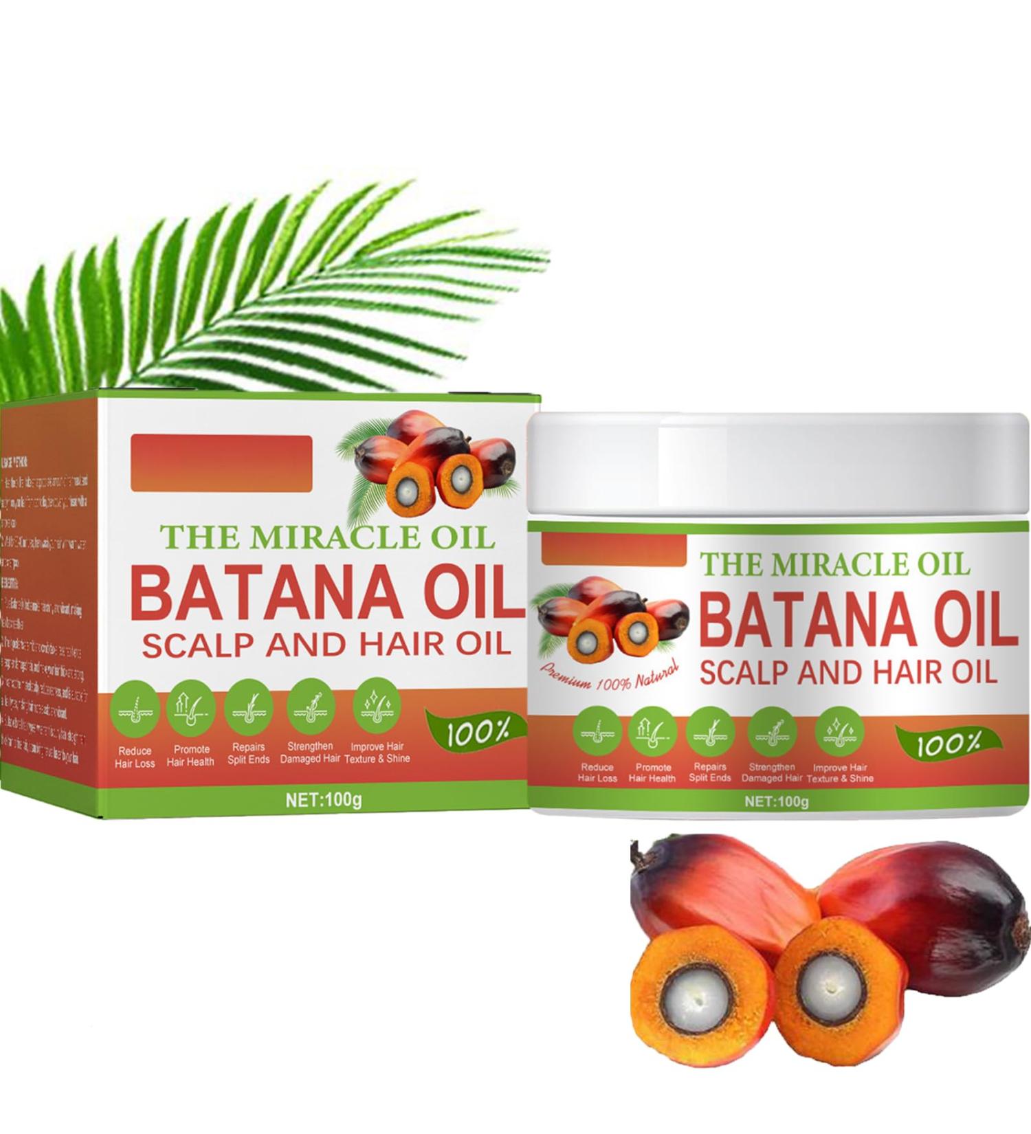 Batana Oil for Hair Growth - Batana Oil - 100% Natural - Repair Damaged Hair Nourishes Thin Hair Scalp Skin and Loss Hair Growth Fir for All Hair Types - Miracle Oil for Thicker Fuller Hair - 100g - Buy Online on GoSupps.com