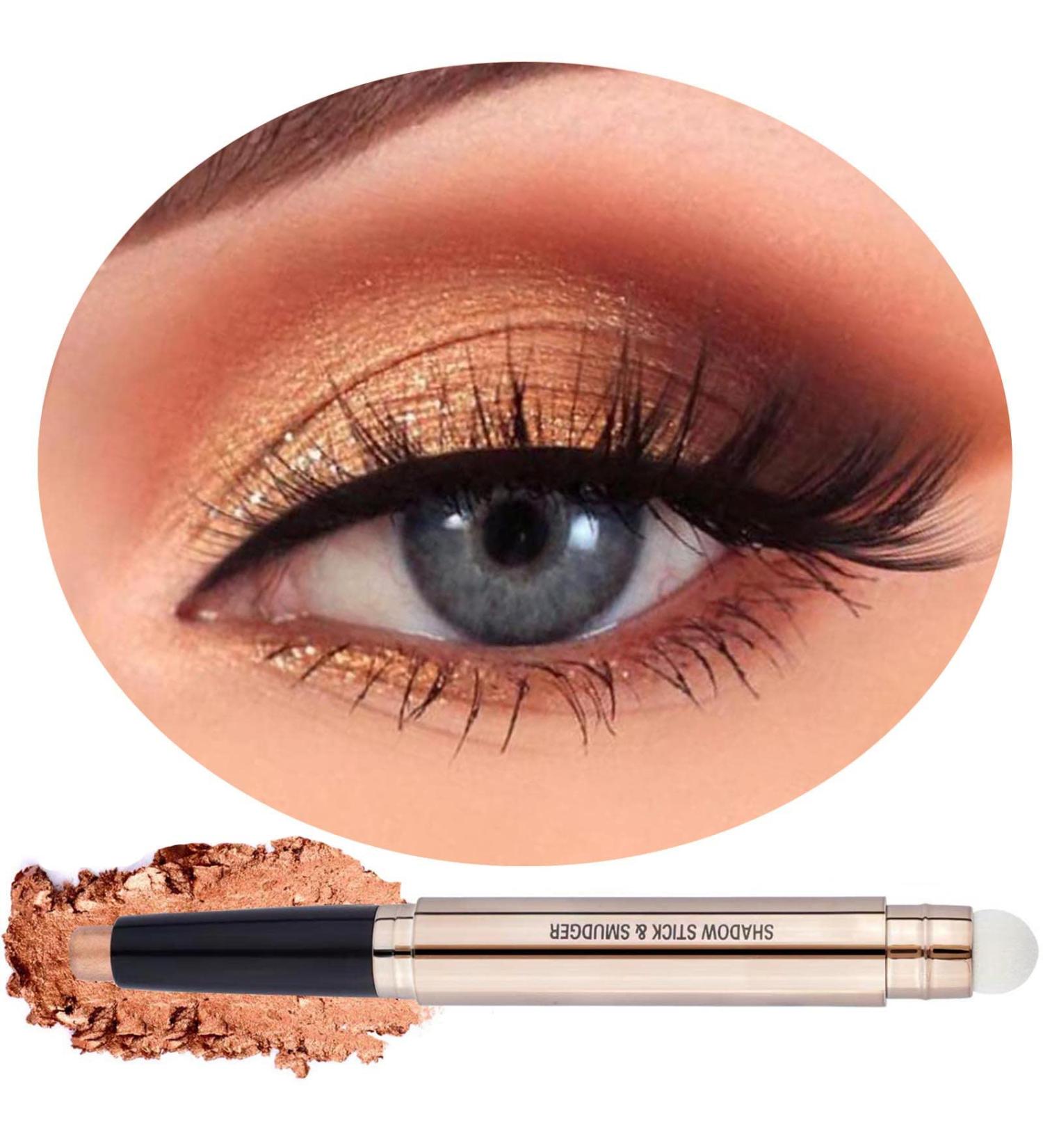 Champagne Gold Eyeshadow Stick | Cream Shimmer Glitter Pencil | Waterproof & Long Lasting | Hypoallergenic | Multi-Dimensional Eye Look - Buy Online on GoSupps.com