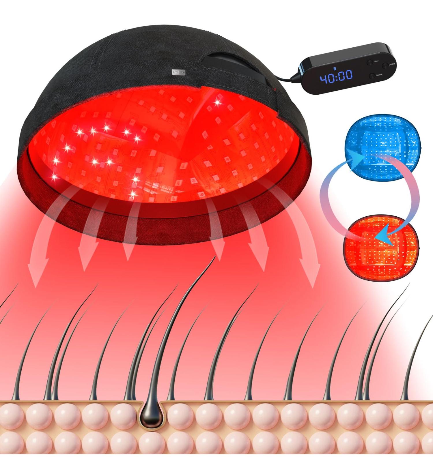 Accelerating Hair Growth Laser Cap - FDA Approved 236 Red Light Lamps for Men & Women - Infrared Therapy for Hair Loss - Buy Online on GoSupps.com