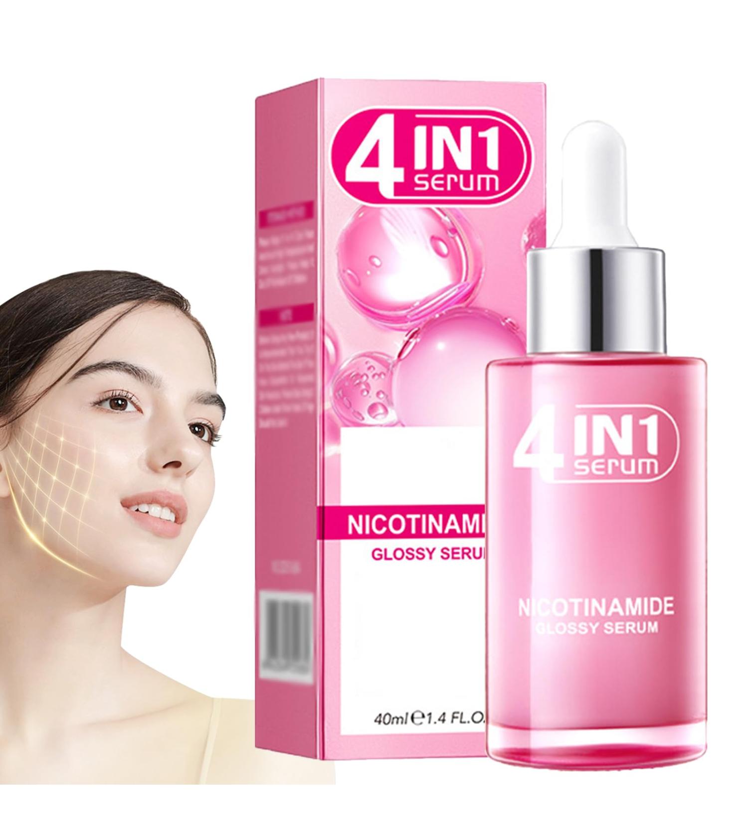 Nuaorgic Korean 4-in-1 Super Essence Lotion Moisturizing Face Cream Hydrating Facial Essence Women's Facial Toner Nicotinamide Glossy Serum for all Skins (1pcs) - Buy Online on GoSupps.com