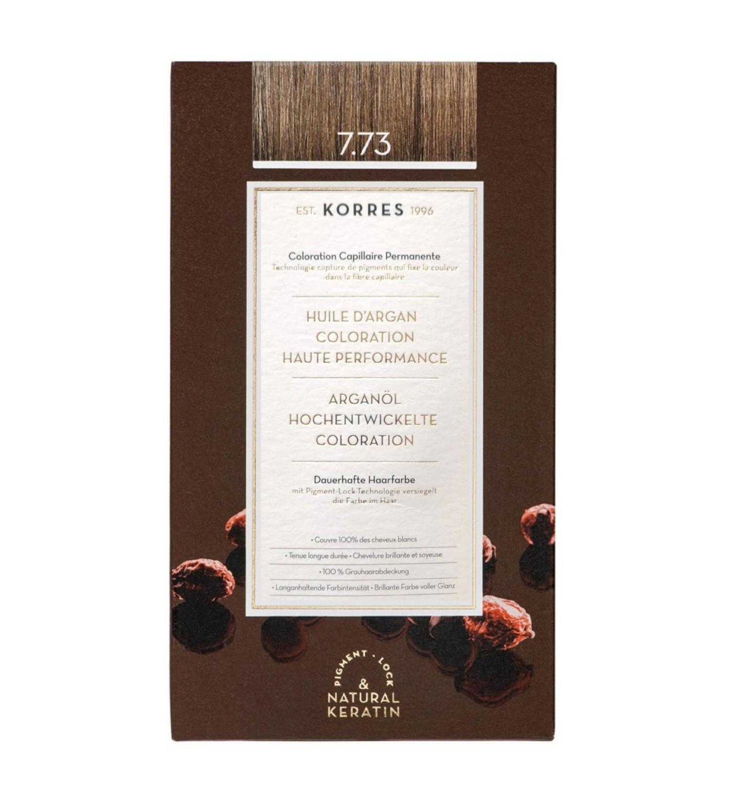 Correx Argan Oil Colorant: Ammonia-Free Golden Mocha 7.73 - 100% Gray Coverage & Vegan Long-Lasting Hair Color - Buy Online on GoSupps.com