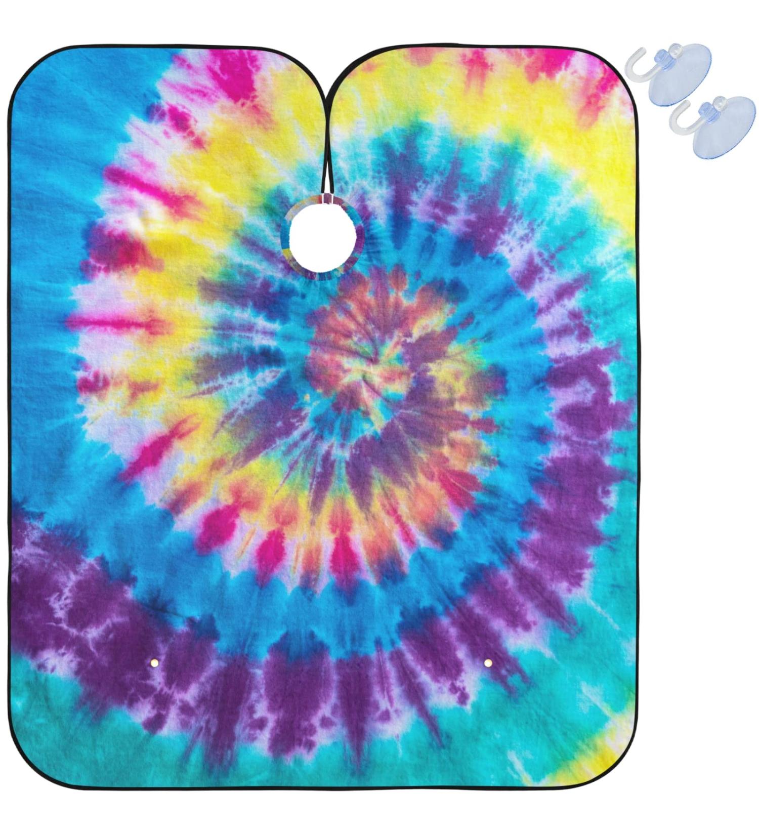 visesunny Barber Cape Tie Dye Swirl Design Polyester Hair Cutting Salon Cape Apron Anti-Static Haircut Water-Resistant Shaving Cloth Beard Shaving Bib Hairdressing Cape Multi3 L - Buy Online on GoSupps.com