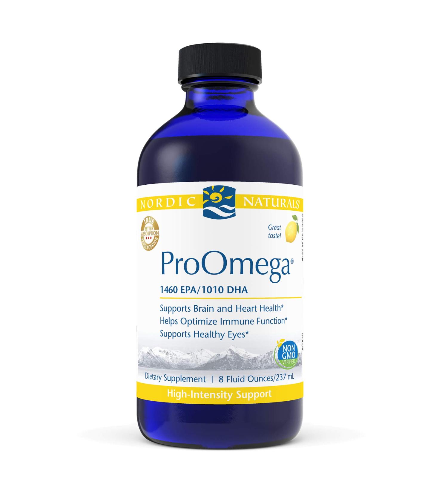 Nordic Naturals ProOmega Lemon - 8 fl oz Omega-3 Supplement - Buy Online on GoSupps.com