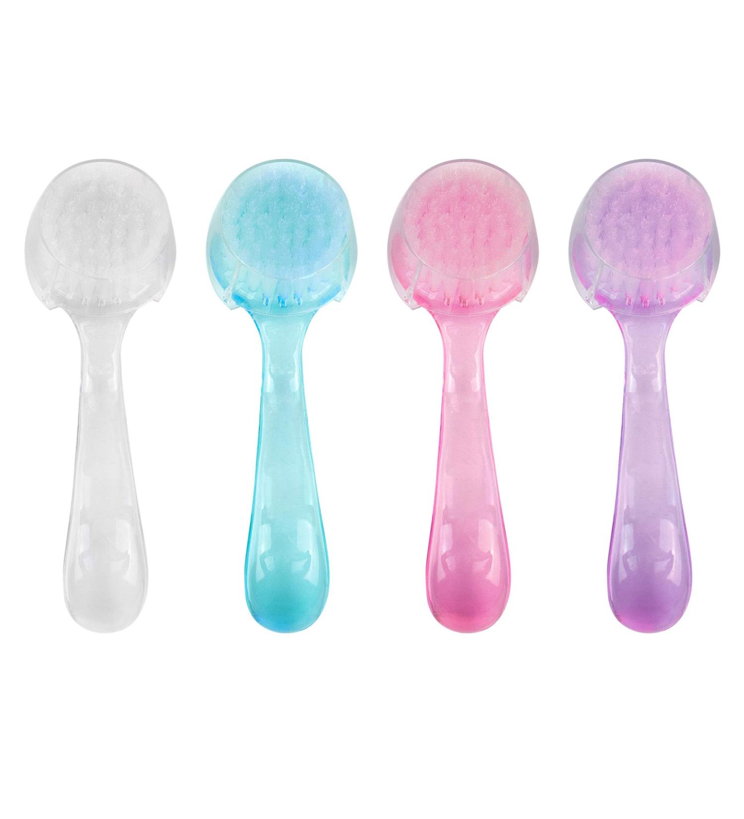 AUEAR 4 Pack Face Brush for Cleansing and Facial Cleaning with Cap - Women and Girls Makeup, Massage, and Wash Tool - Buy Online on GoSupps.com