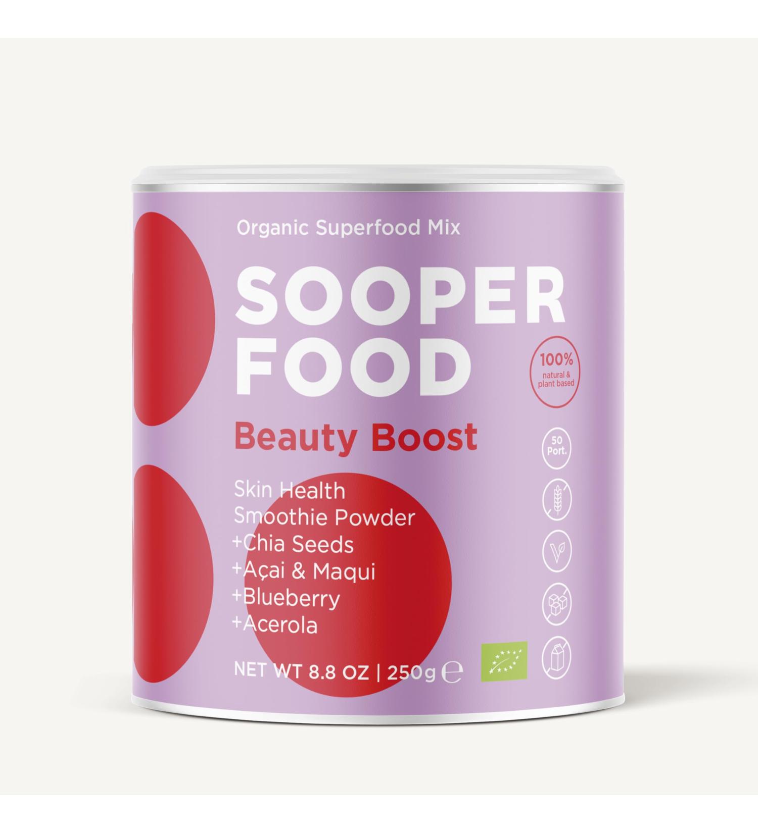 Superfood Beauty Boost 250g - Bio Vegan Powder | Organic Smoothie Addon with Maca Lucuma Banana A ai Acerola & Guarana - Buy Online on GoSupps.com