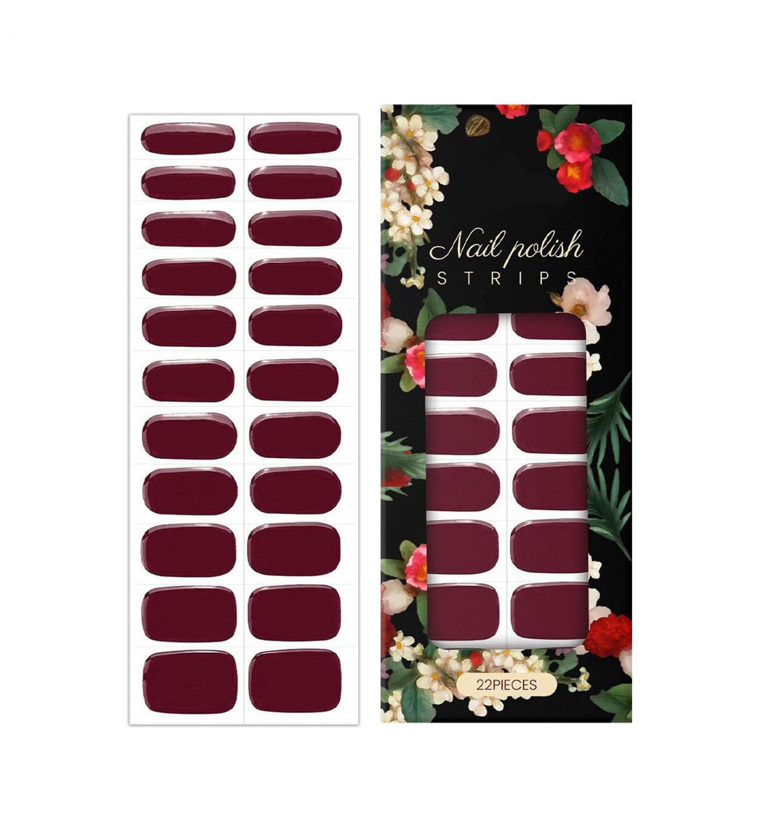  Generisch Set of 22 red gel nail strips - Long-lasting - Stickers for manicures and pedicures - For home and autumn - Buy Online on GoSupps.com