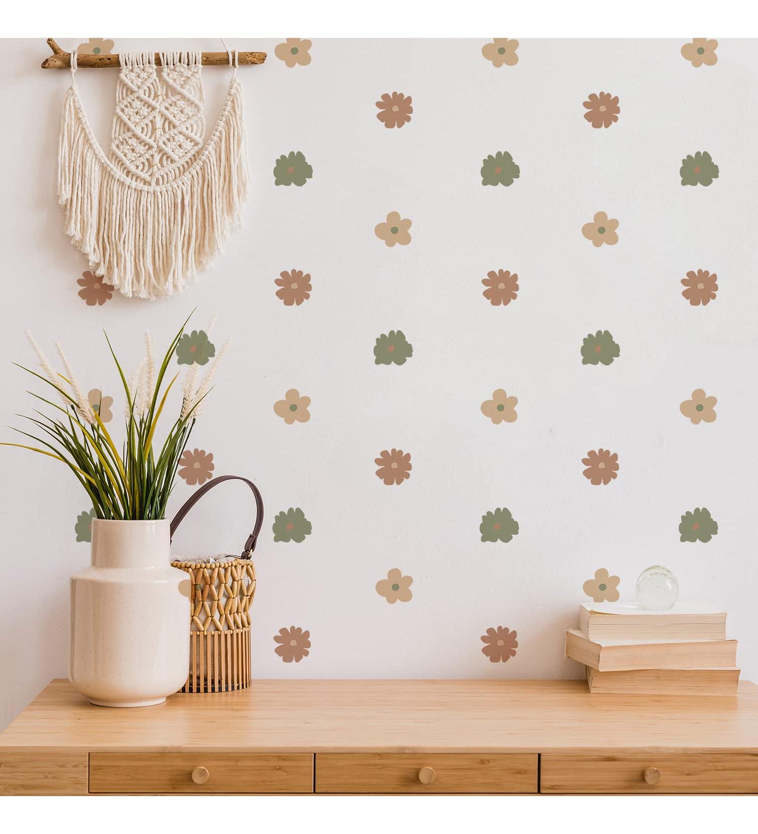 Funlife 72 PCS Daisy Wall Decals - Peel and Stick Boho Flower Stickers for Girls Bedroom - Nursery Kids Room Decor - Pastel Daisy Wall Art - Buy Online on GoSupps.com