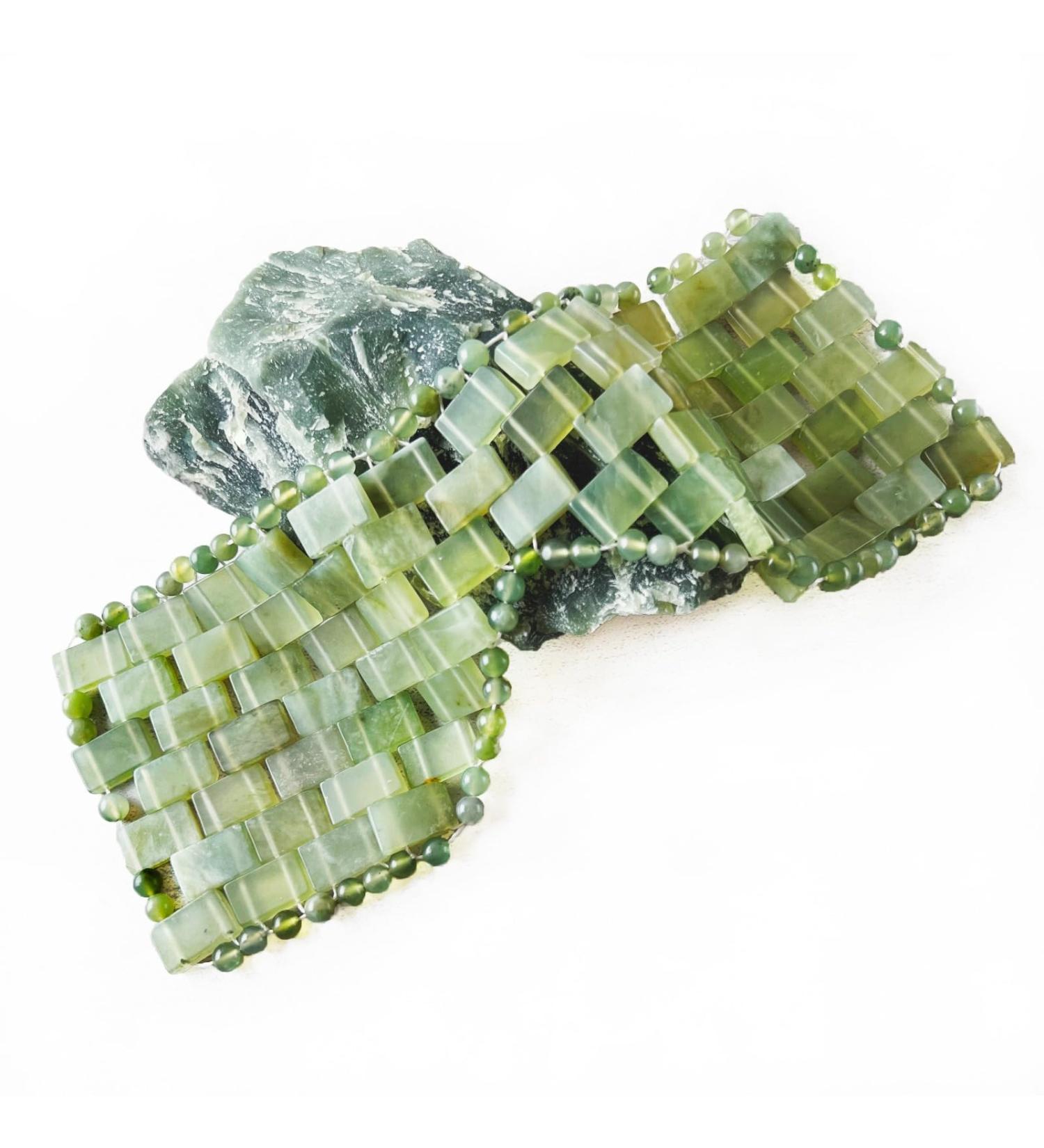 GingerChi Genuine Jade Eye Mask - Natural Stone Face Mask for Relaxation Dark Circles Puffiness & Anti-Aging Therapy - Buy Online on GoSupps.com